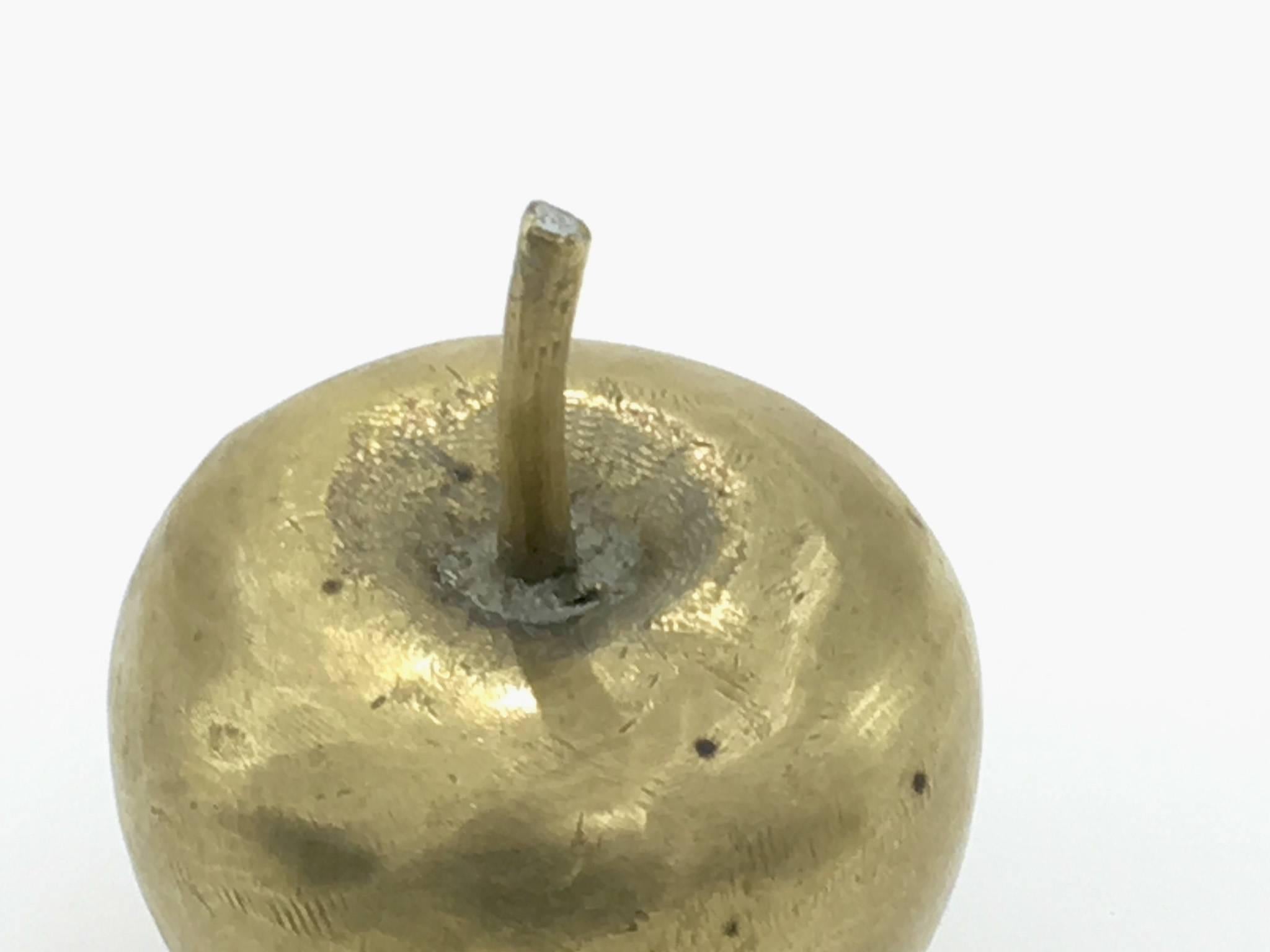 Mid-20th Century Mid-Century Brass Apple Paper Press or Natural Sculpture