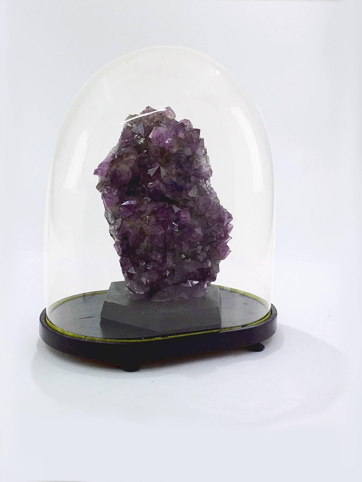 Brazilian Amethyst Stone Sculpture in His Globe De Mariée