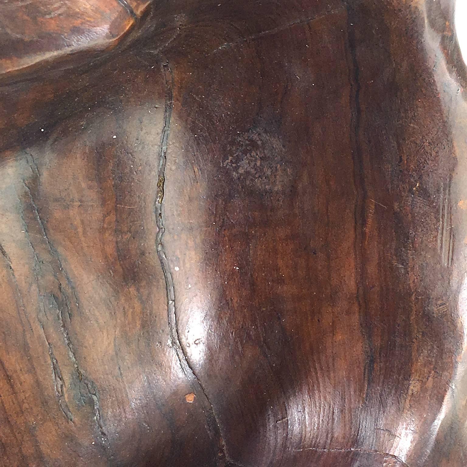 Large Brutalist 1950 Wood Bowl in the Manner of Alexandre Noll 2