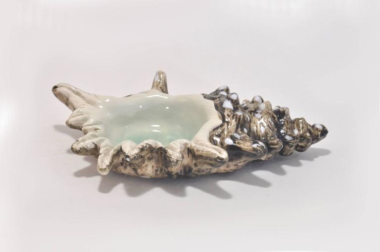 Beautiful Ceramic Shell Ashtray For Sale at 1stdibs