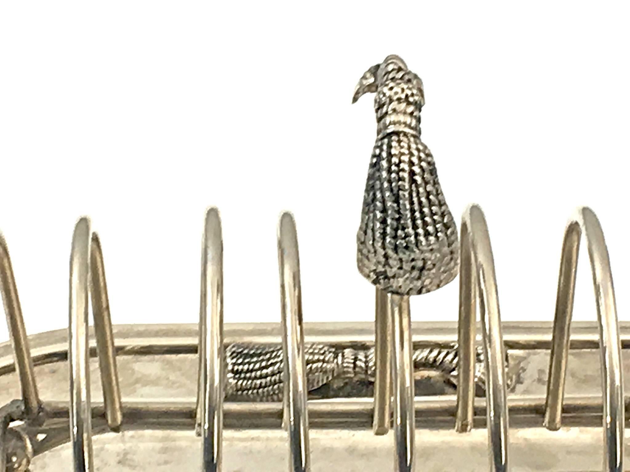 French Silvered Metal Toast Holder