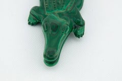 Malachite Crocodile Sculpture