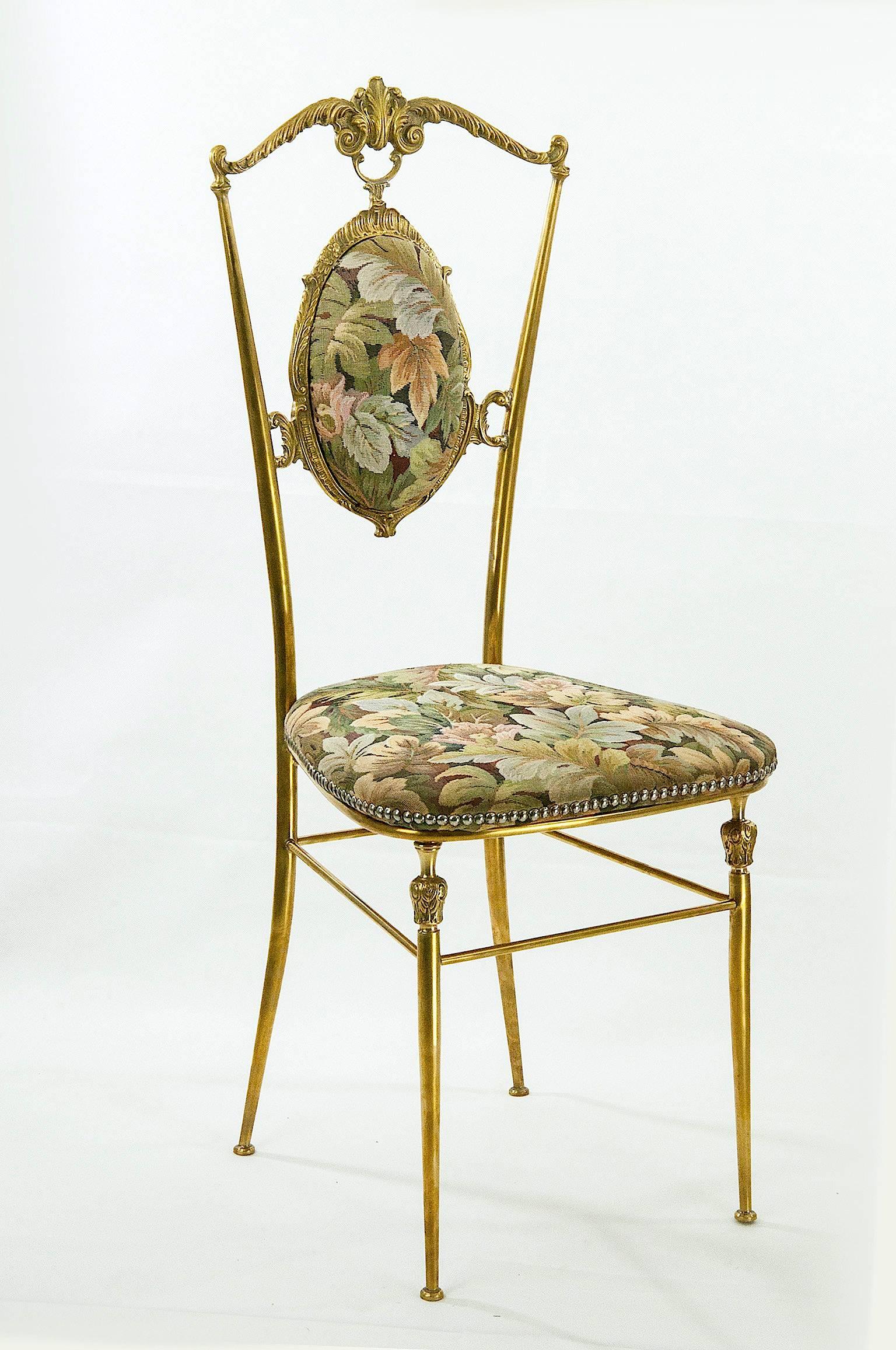 Mid-20th Century Exceptional Italian 1950 Vintage Pair of Chairs in the Style of Chiavari