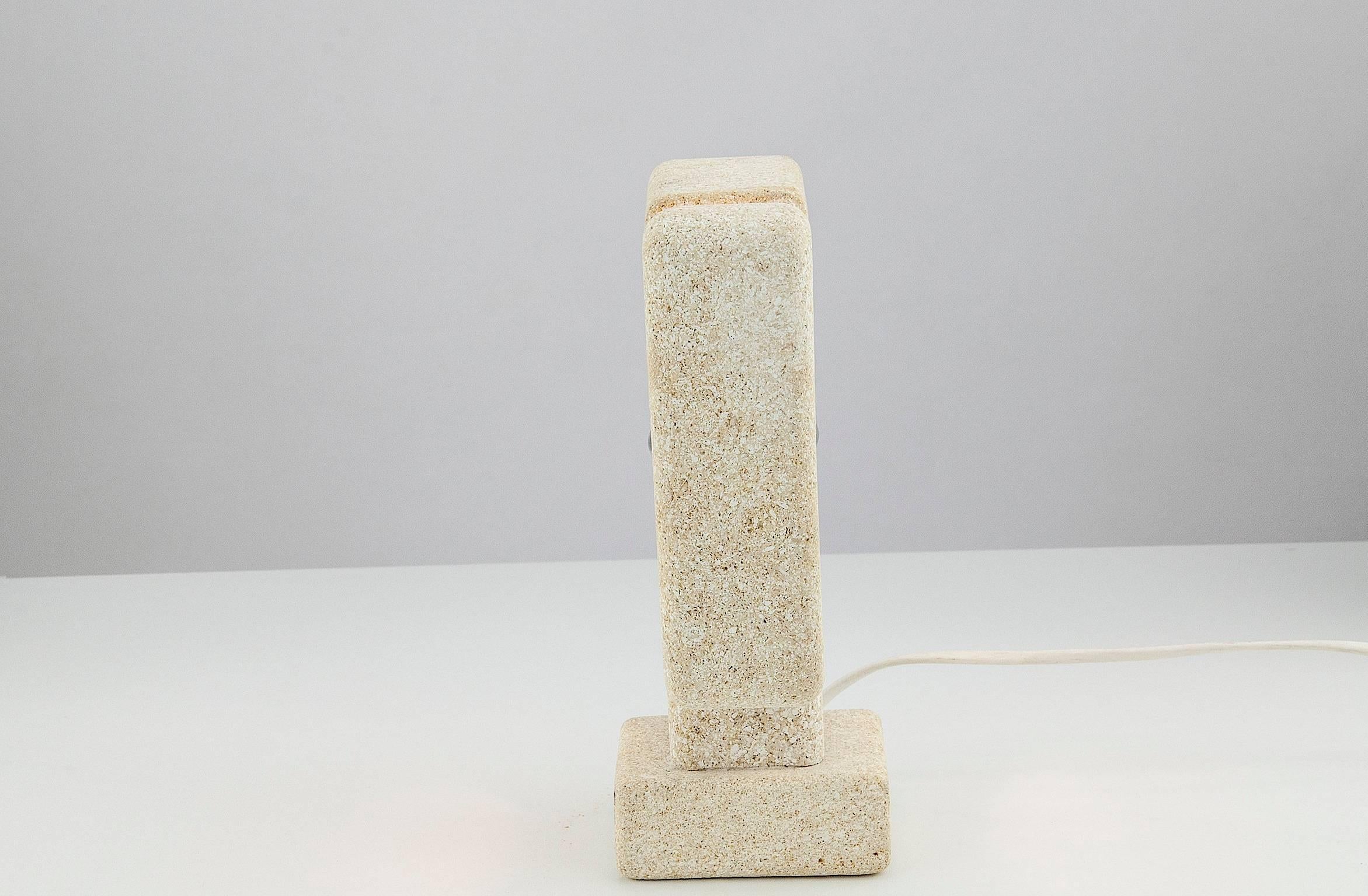 Sculptural 1970 Stone Table Lamp by Albert Tormos 2