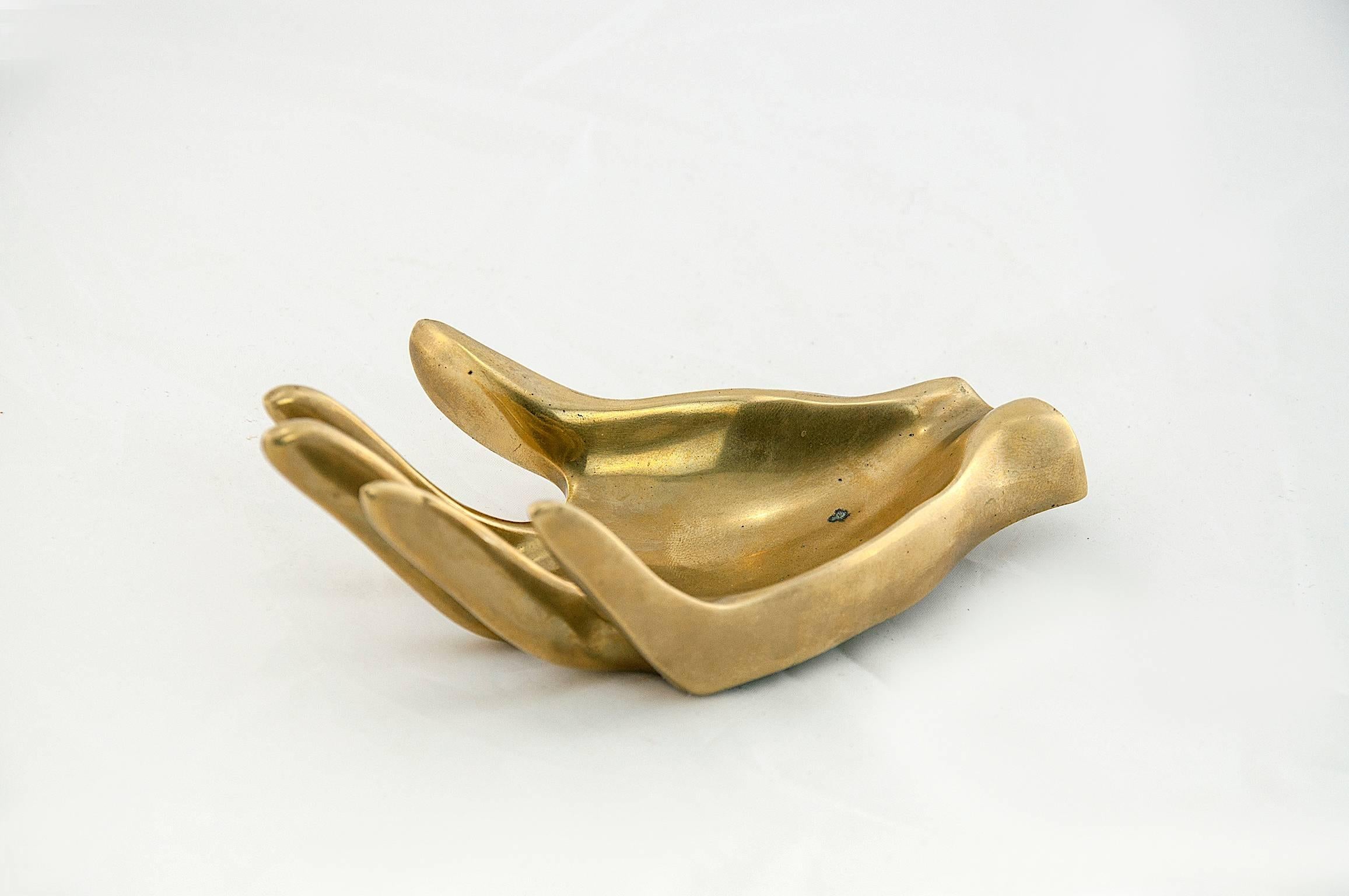 Brass Hand Ashtray in the Style of Hagenauer 1