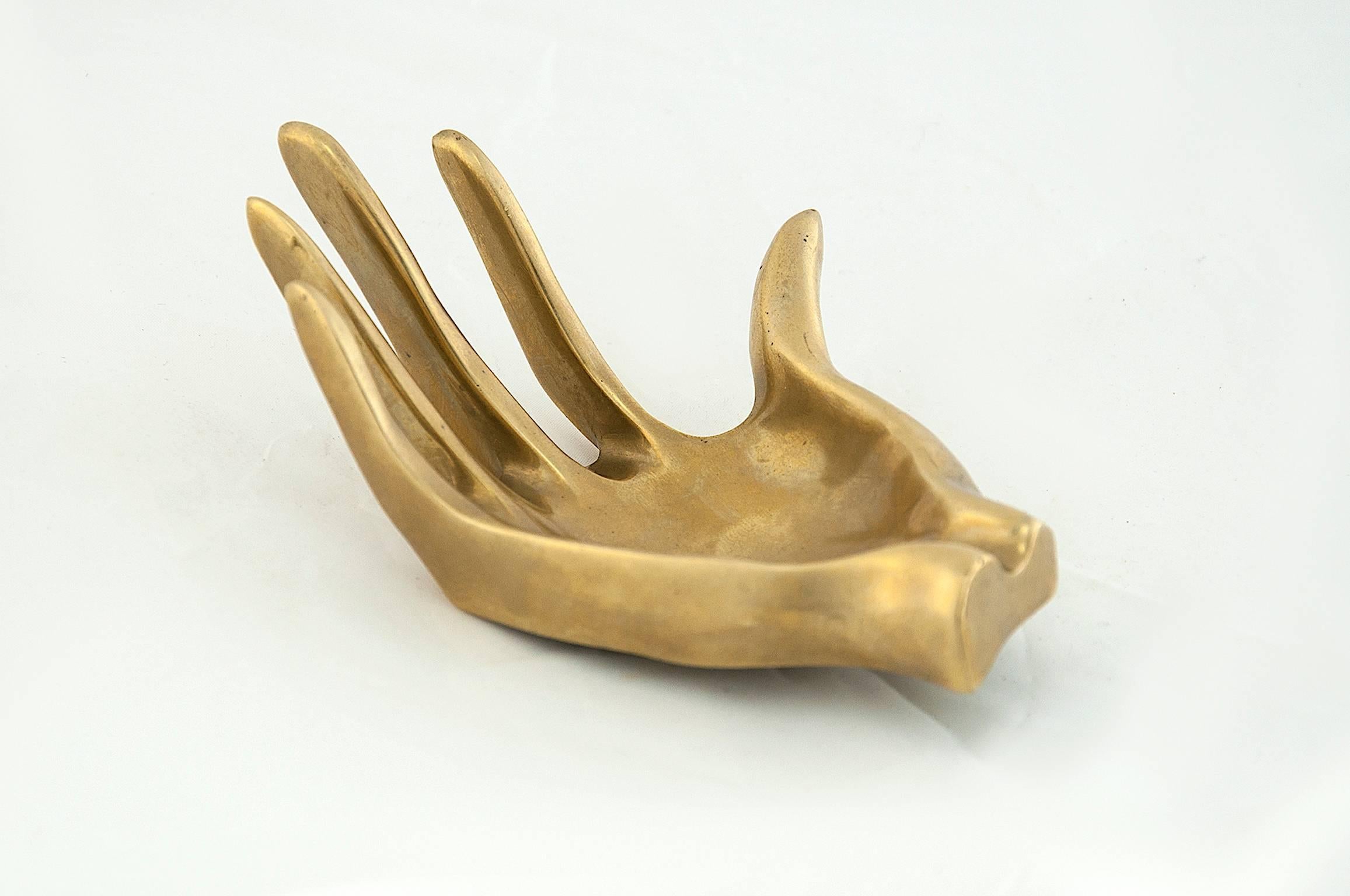 Brass Hand Ashtray in the Style of Hagenauer 2