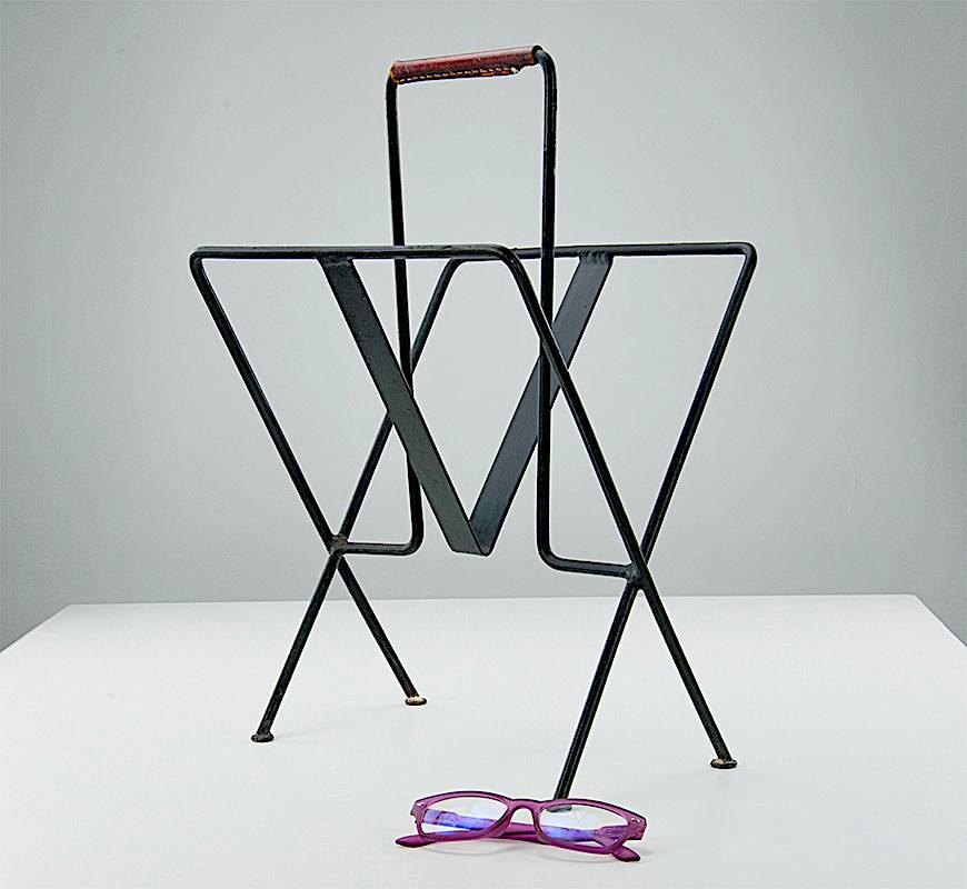 Magazine Rack by Jacques Adnet 3