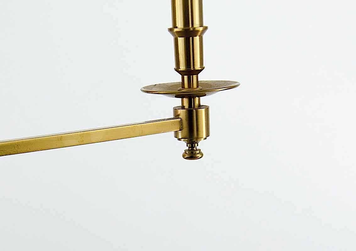 Mid-Century Modern Floor Lamp with Ajustable Arm in Brass, Midcentury Modern