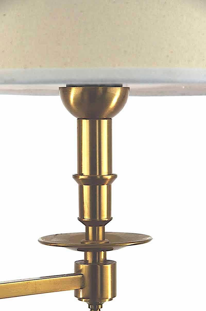 French Floor Lamp with Ajustable Arm in Brass, Midcentury Modern