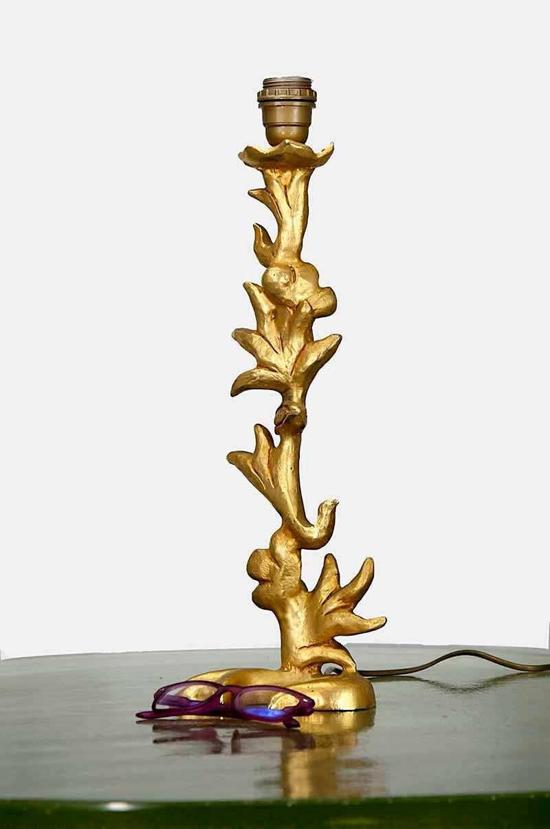 Modern Sculptural Gillt Bonze, Table Lamp by Mathias for Fondica