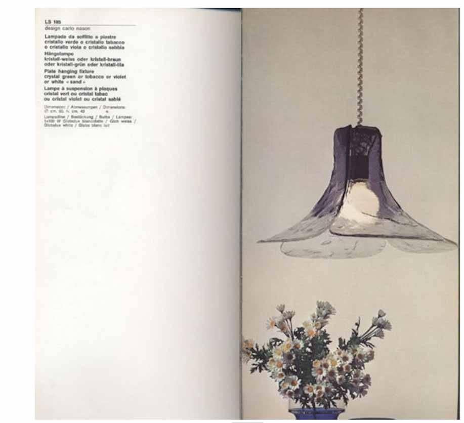 Ceiling Light by Carlo Nason, Model Flower for Mazzega 2