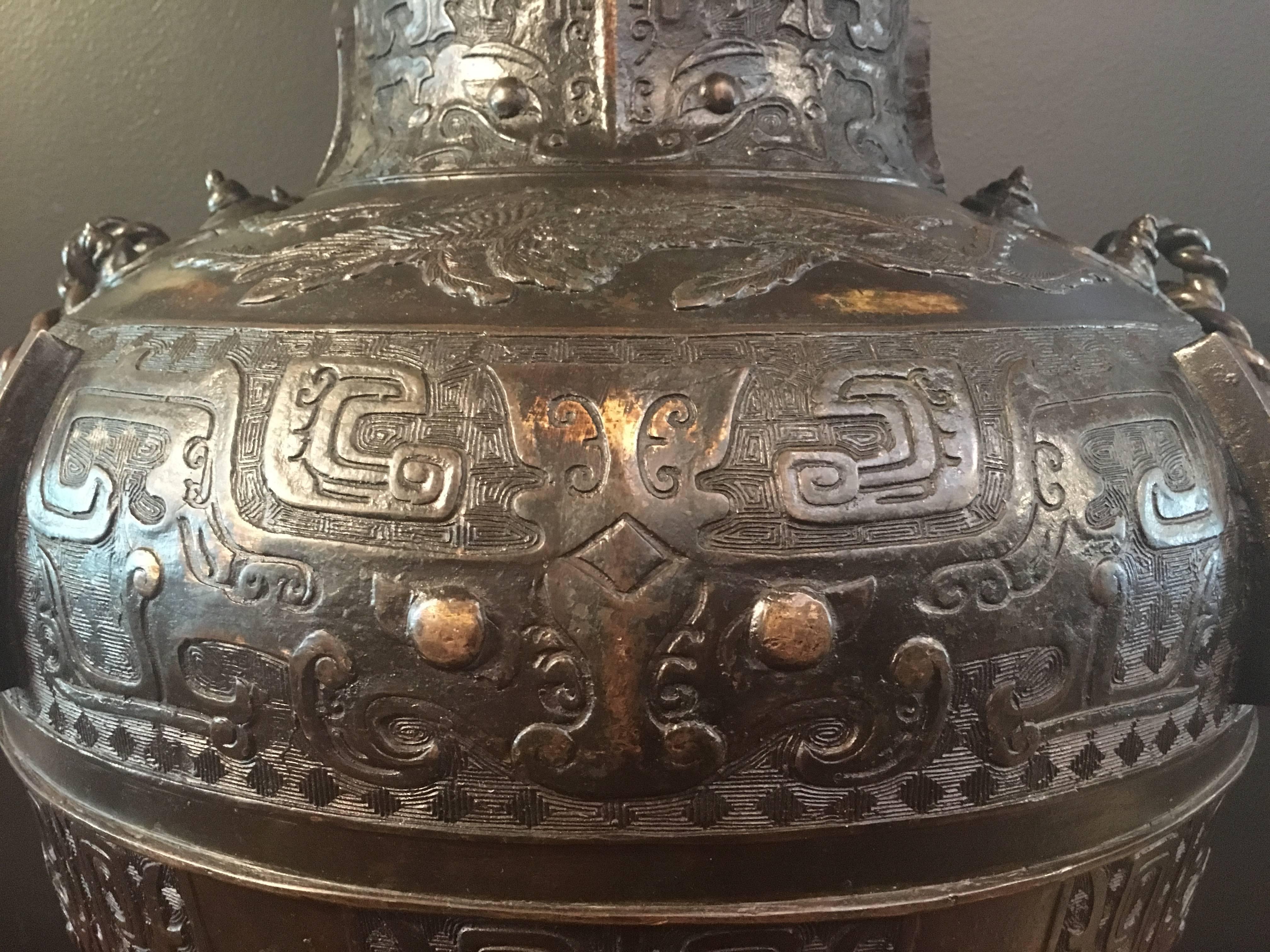 bronze chinese vase