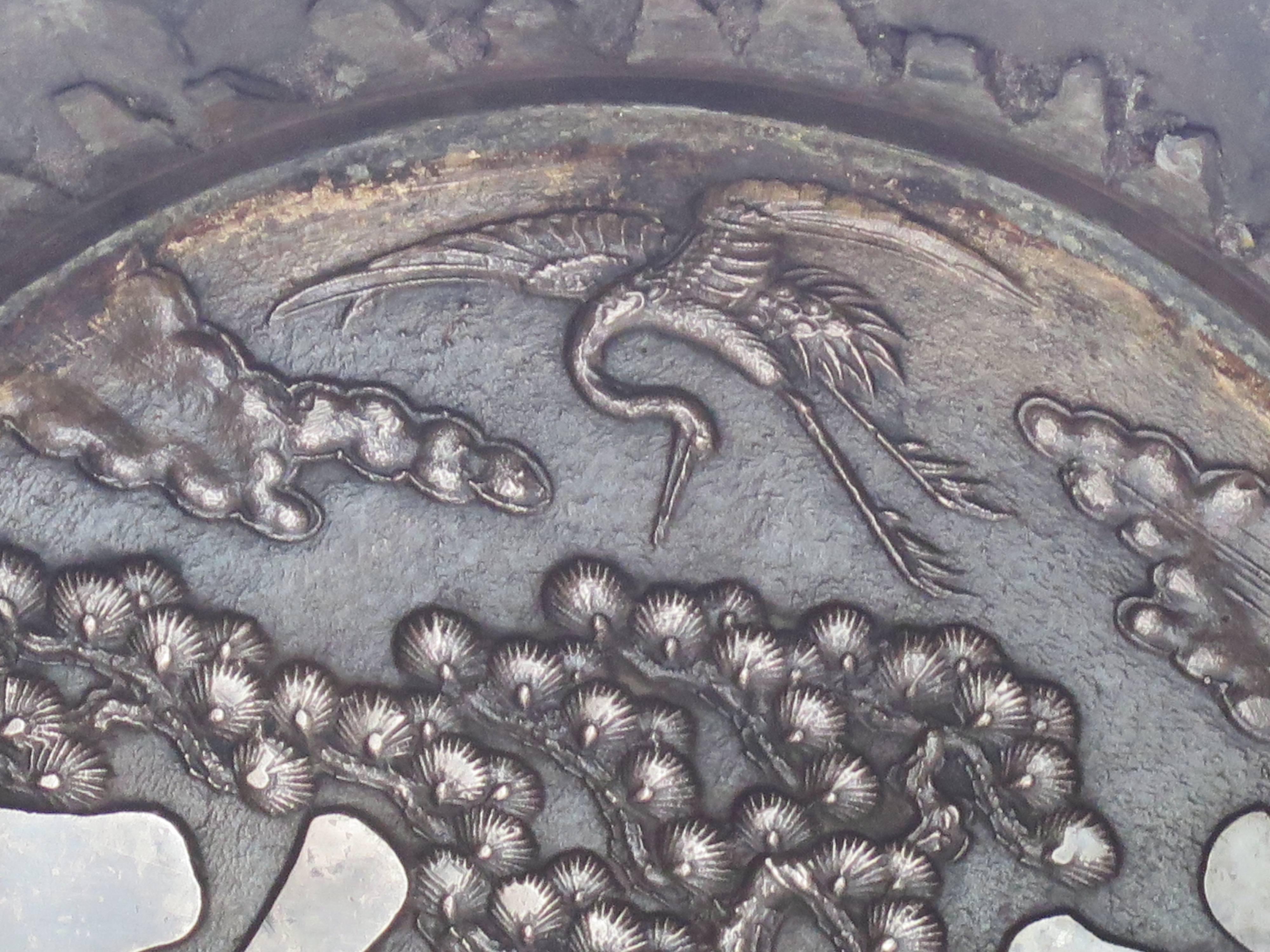 Massives japanisches Bronzevase aus der Meiji-Periode, spätes 19. Jahrhundert, Japan im Angebot 3