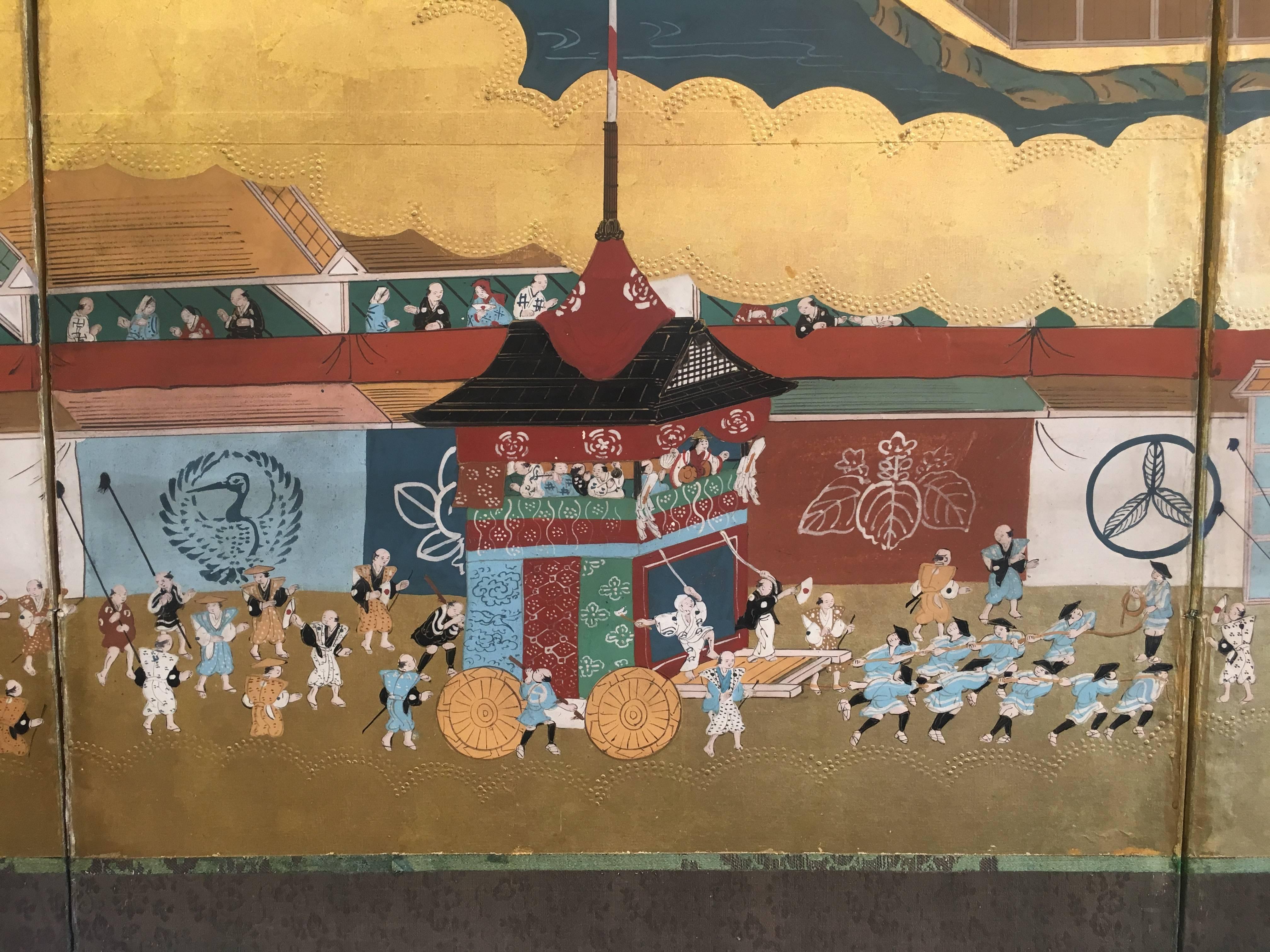 Japanese Edo Period six Panel Screen 