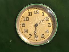 Art Deco Silver Jade Enamel Desk Clock