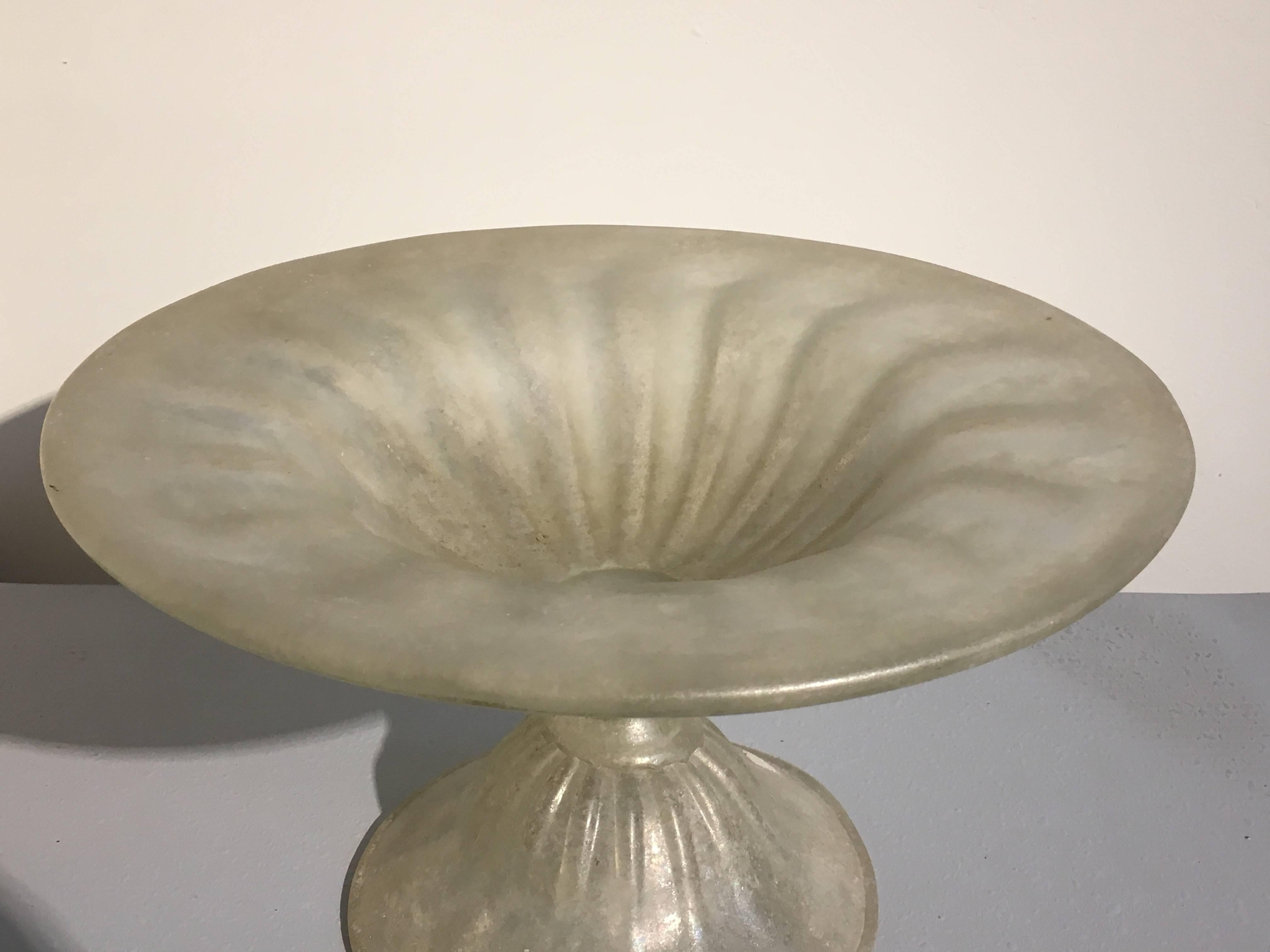 vintage glass fruit bowl