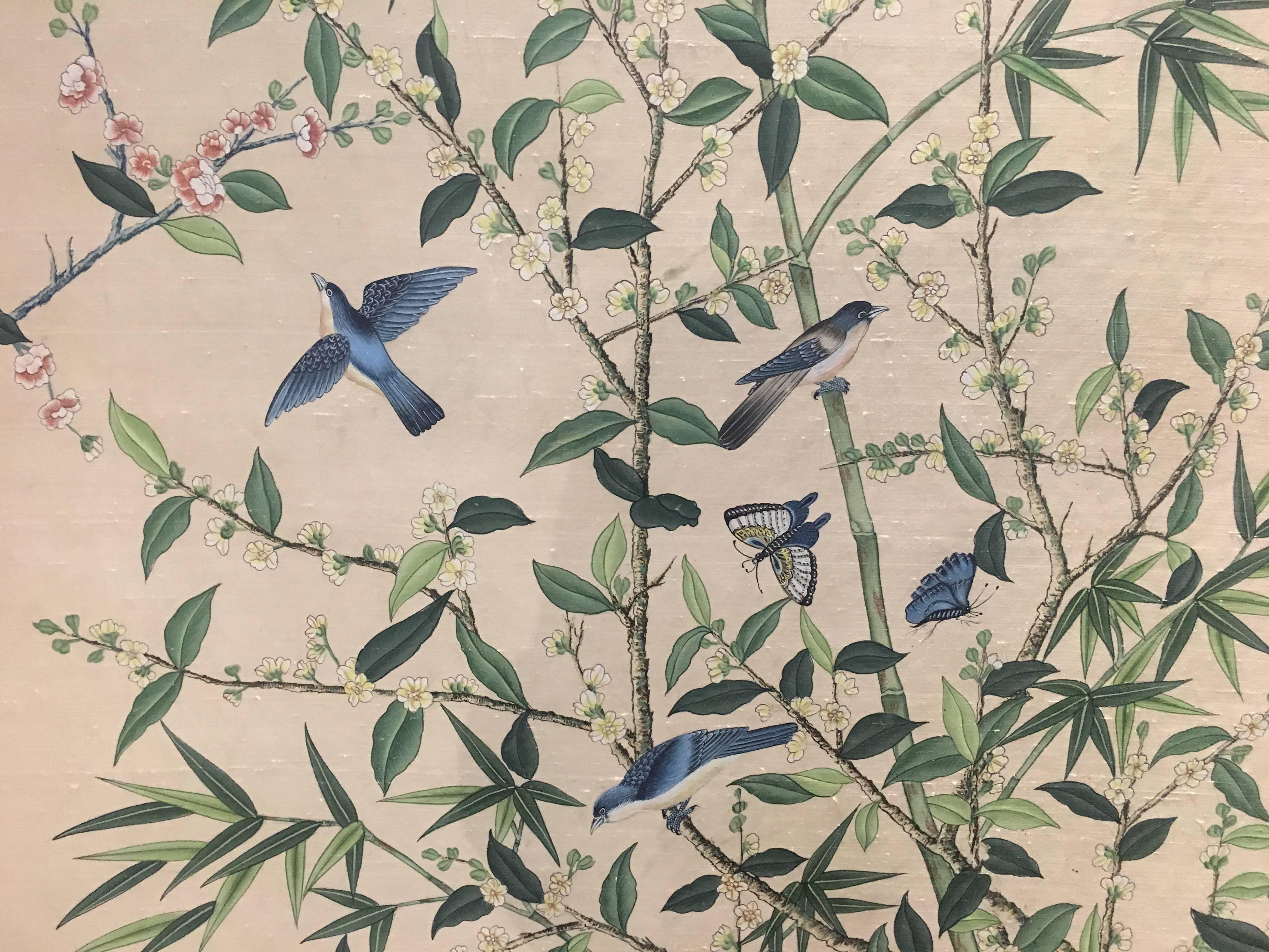 chinese silk wallpaper