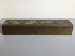 Japanese Edo Period Igarashi School Long Lacquer Box, Tanzaku-Bako