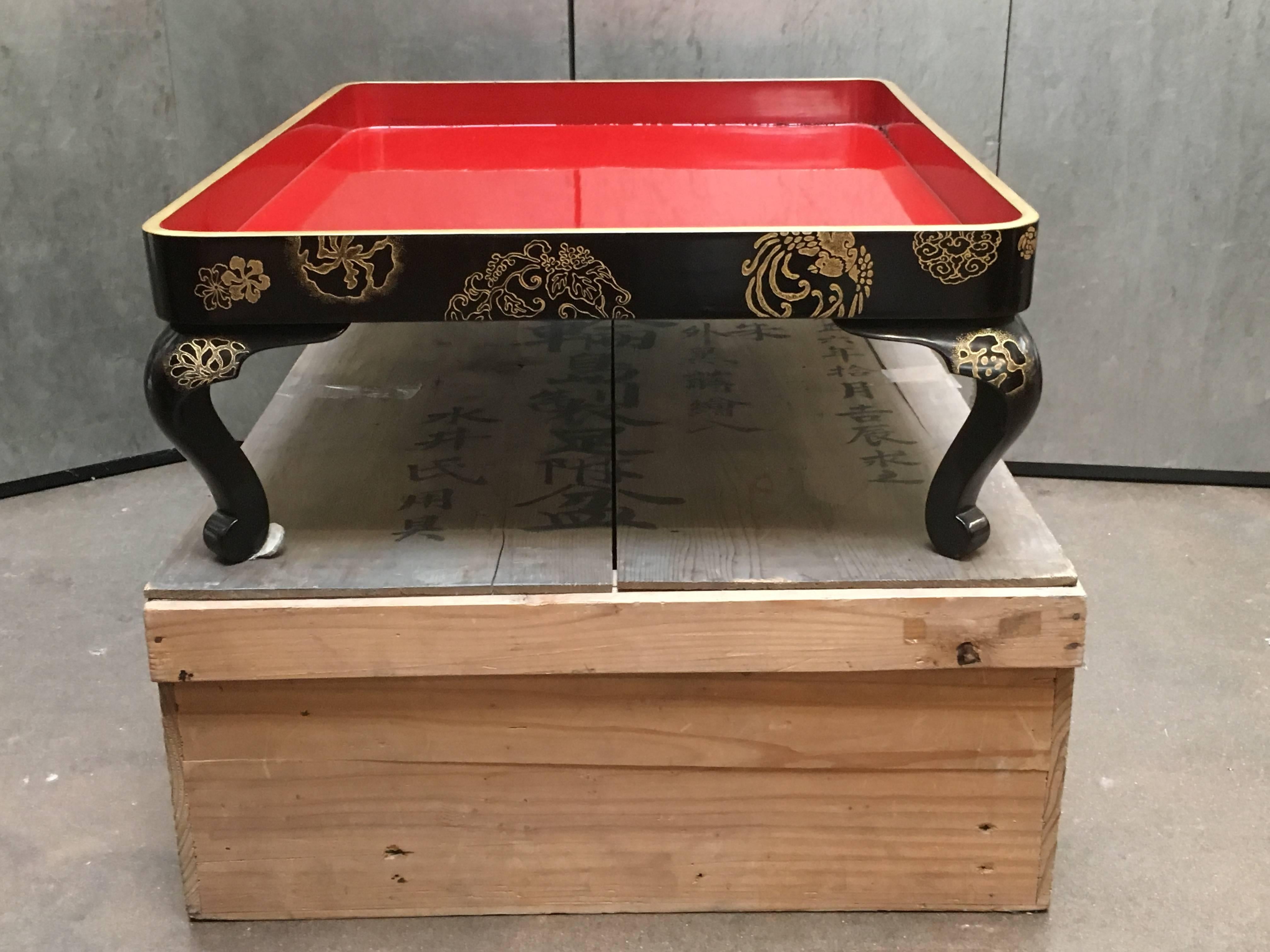 red laquer tray