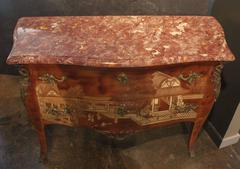 19th Century Louis XV Style Brown Lacquer Chinoiserie Bronze-Mounted Commode