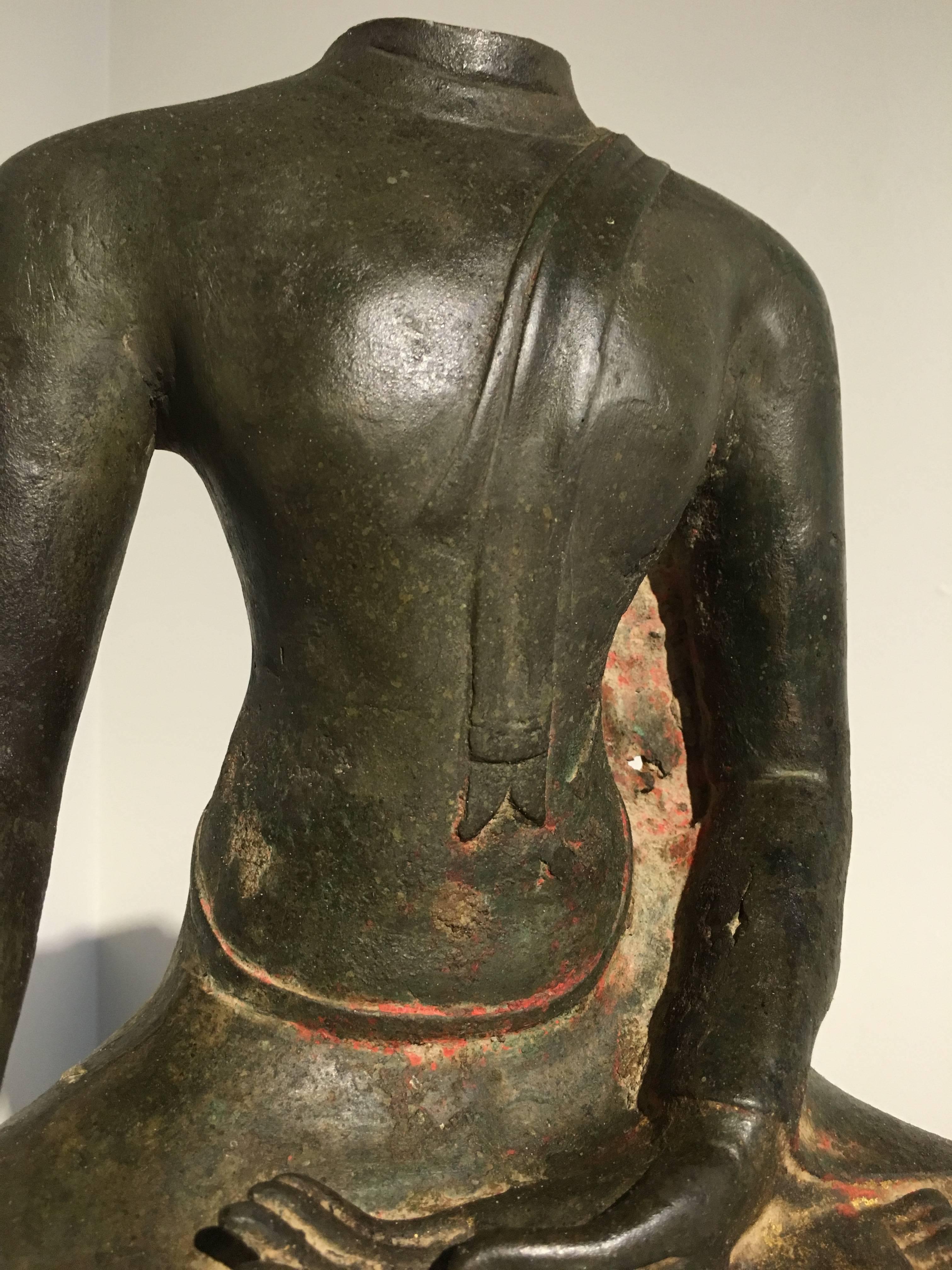 Thai Chiang Saen Period Bronze Seated Buddha 2