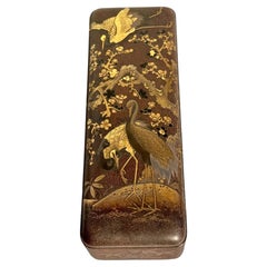 Japanese Lacquer Fubako, Document Box, Meiji Period, circa 1900