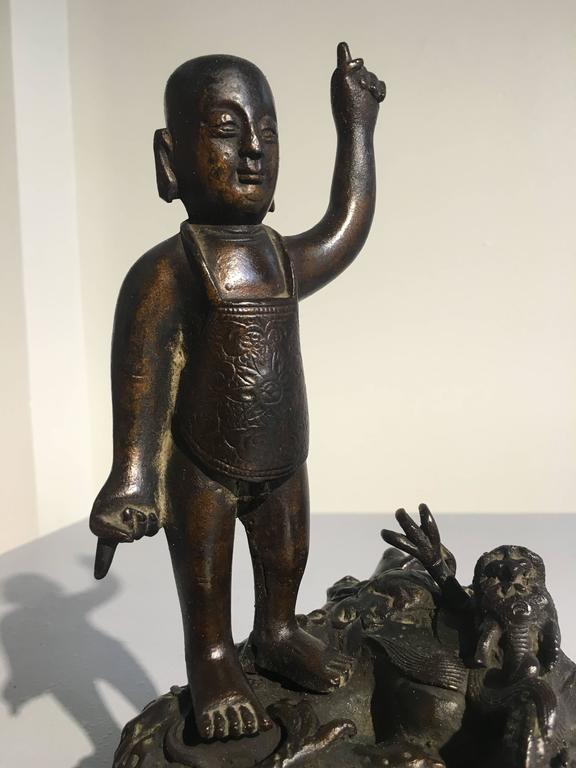 Ming Dynasty Bronze Figure of the Infant Buddha For Sale at 1stDibs