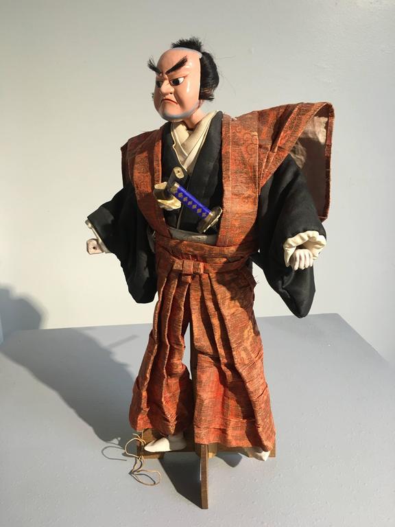 Japanese Bunraku Samurai Puppet, Meiji Period at 1stDibs