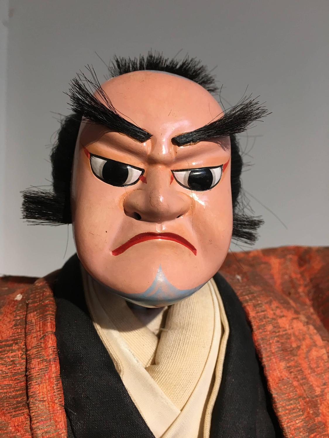 Japanese Bunraku Samurai Puppet, Meiji Period For Sale at 1stdibs