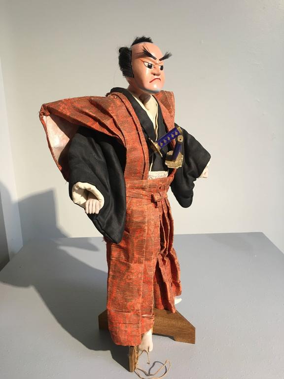 Japanese Bunraku Samurai Puppet, Meiji Period at 1stDibs