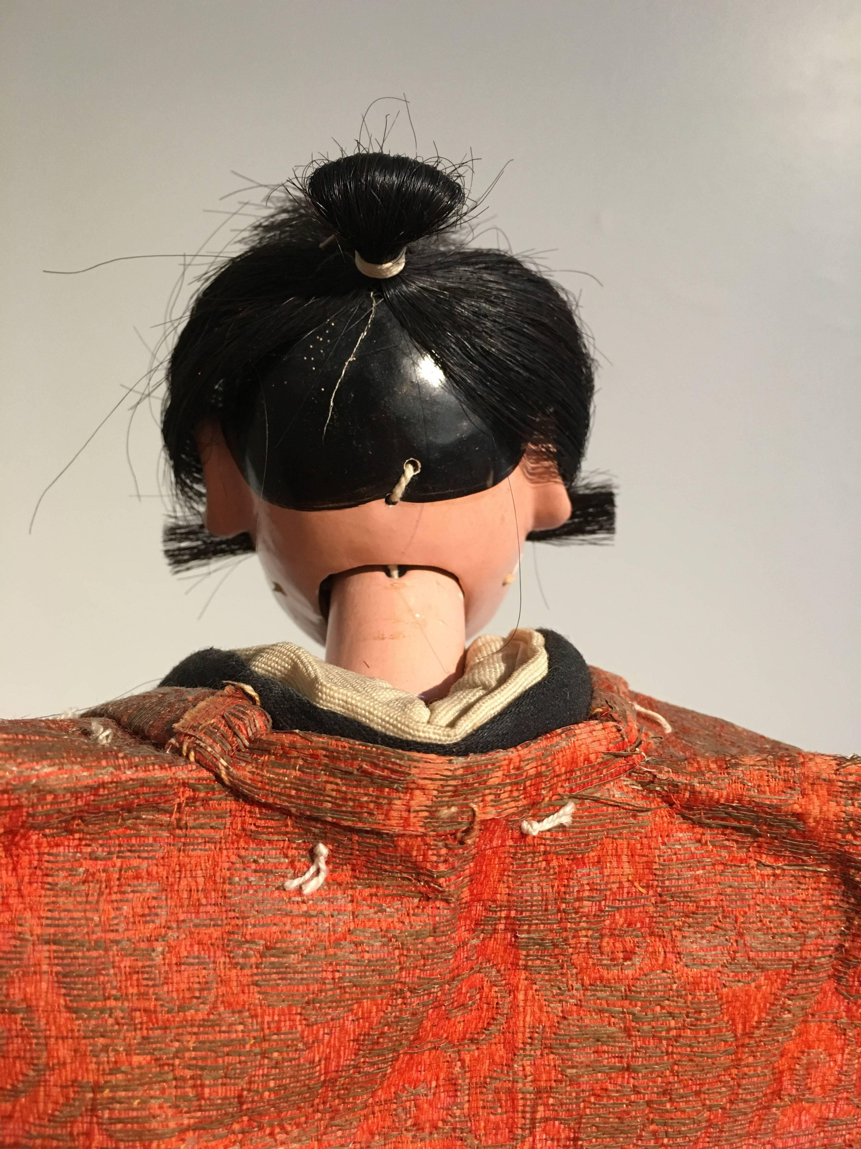 20th Century Japanese Bunraku Samurai Puppet, Meiji Period