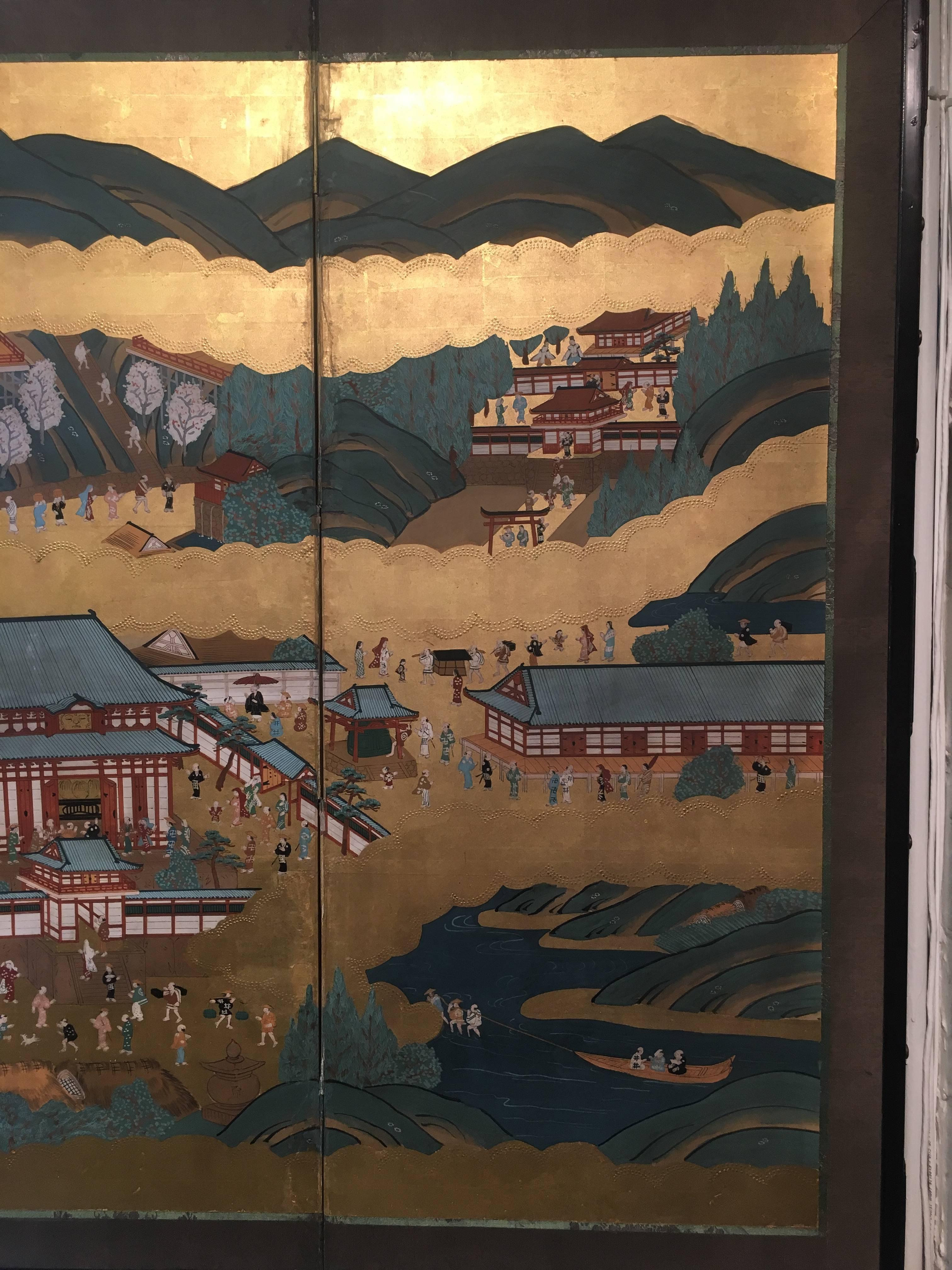 Japanese Edo Period six Panel Screen 
