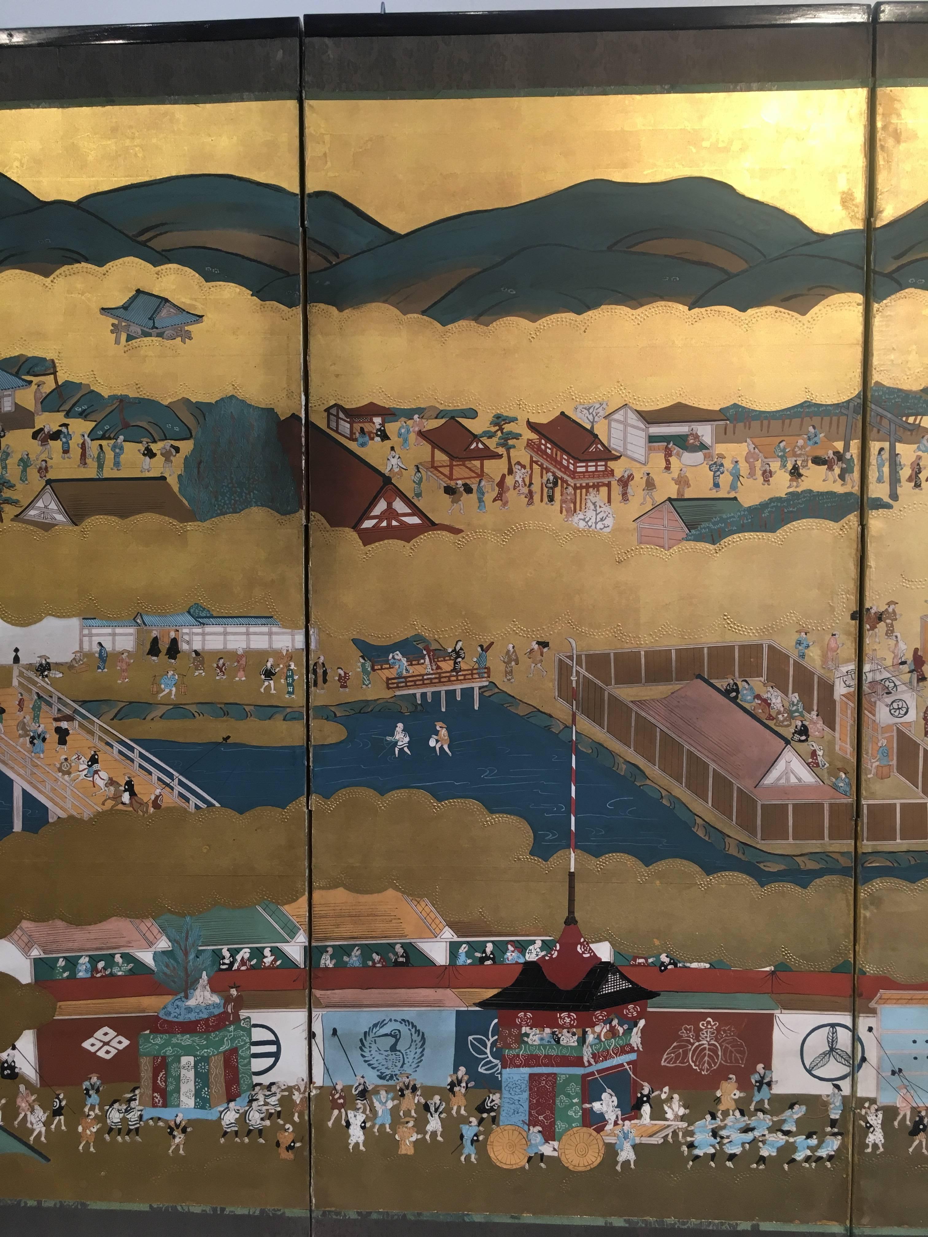 Japanese Edo Period six Panel Screen 