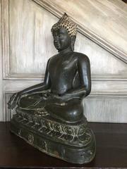 Large Burmese Bronze Medicine Buddha, Pagan Style, Late 19th Century