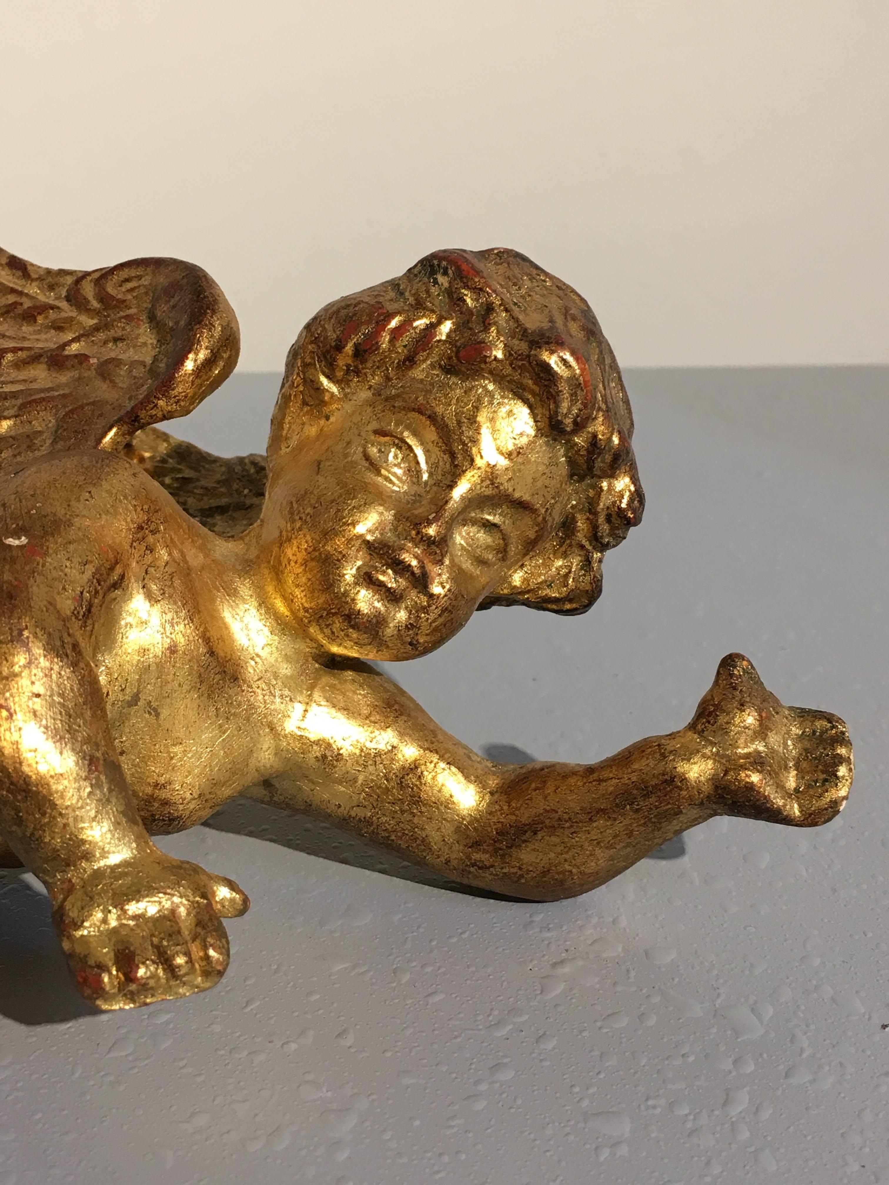 Pair of Italian Giltwood Cherubs, Late 19th Century 5