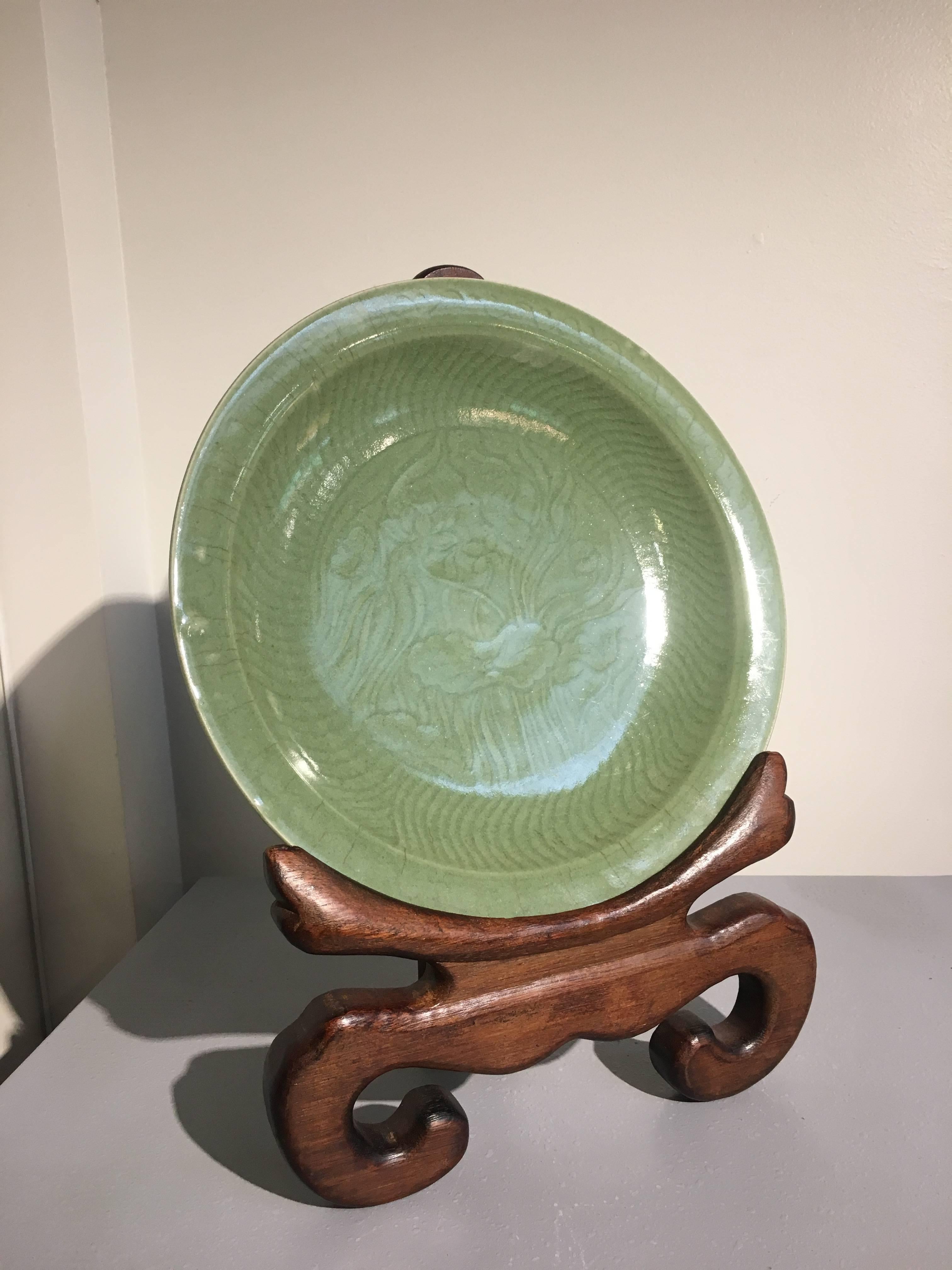 chinese imperial celadon charger