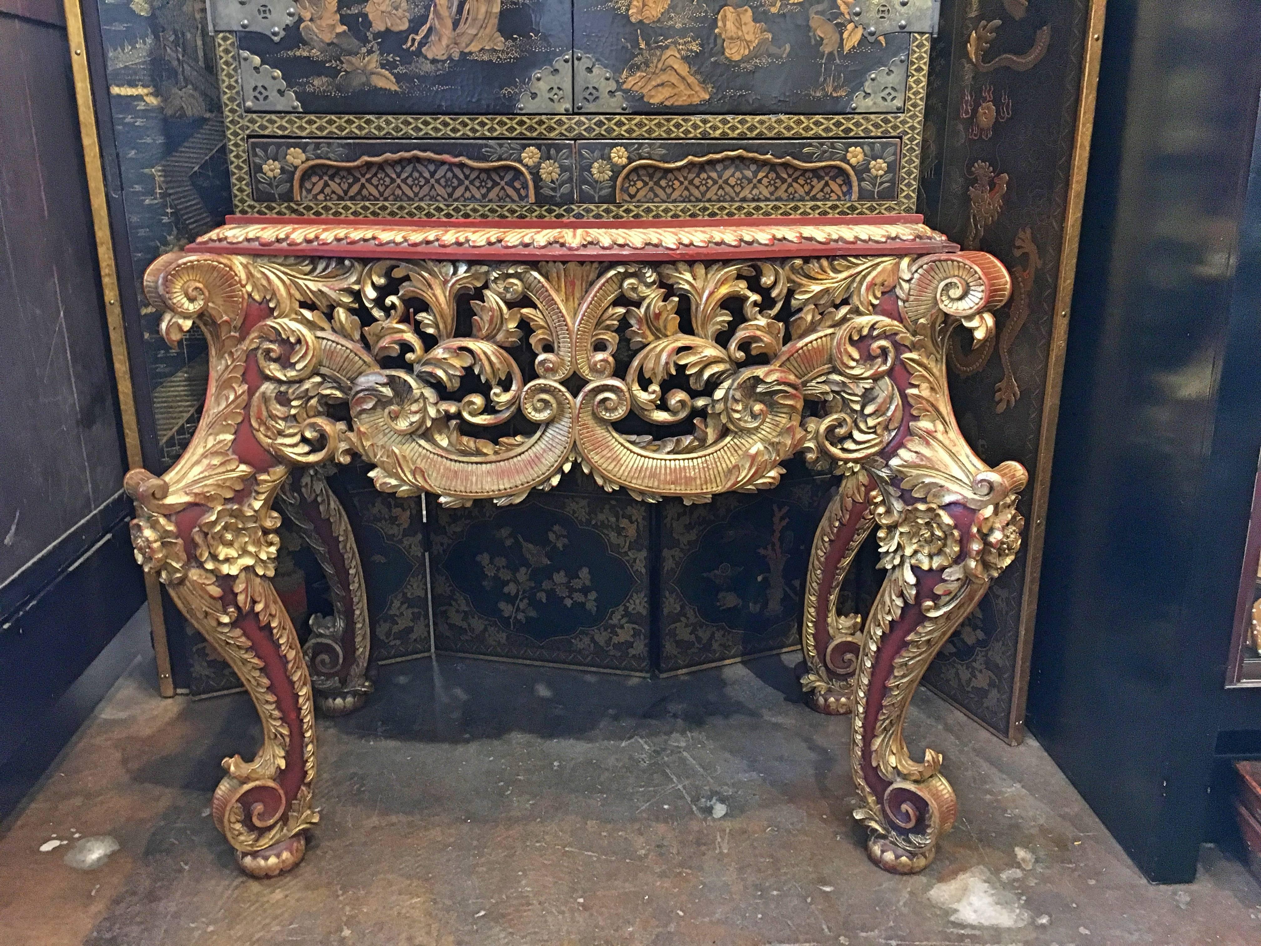Wood Japonisme Black Lacquer and Gilt Decorated Cabinet on Carved Gilt Stand