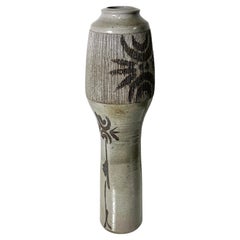 Vintage Mid Century American Studio Pottery Tall Floor Vase by Sheniar Abdullah