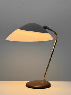 Gerald Thurston Table or Desk Lamp for Lightolier in Brass Metal & Acrylic 1950s