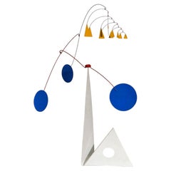 Mid Century Modernist Abstract Kinetic Mobile Stabile Sculpture by Arthur Bauman