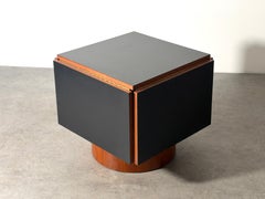 Vladimir Kagan Tic Tac Toe Expandable Cube Coffee Table in Walnut & Black 1960s