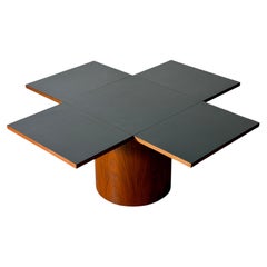Vladimir Kagan Tic Tac Toe Expandable Cube Coffee Table in Walnut & Black 1960s