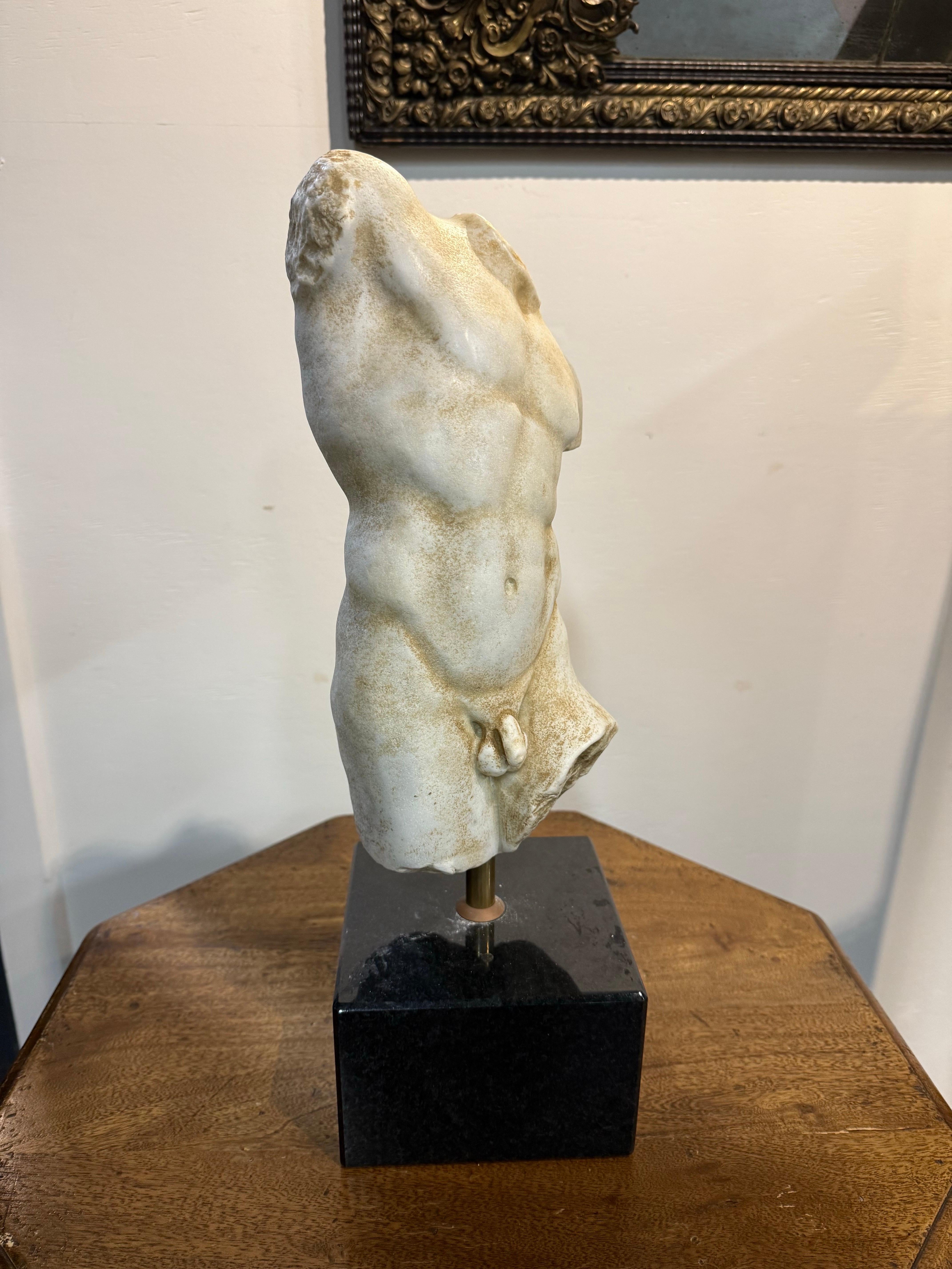 A Roman White Marble Statue of Dancing Satyr, 19th Century For Sale 3