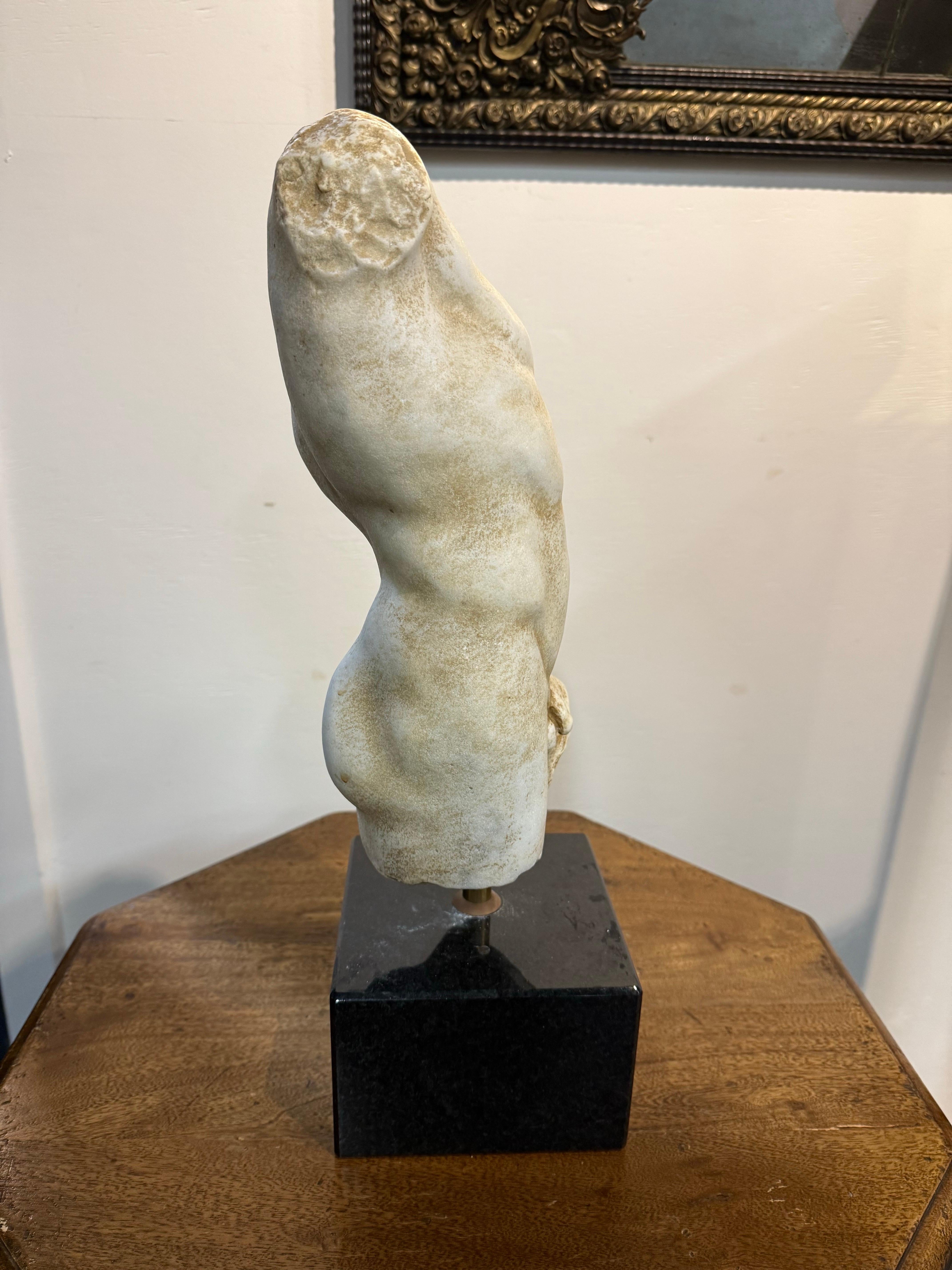 A Roman White Marble Statue of Dancing Satyr, 19th Century For Sale 2