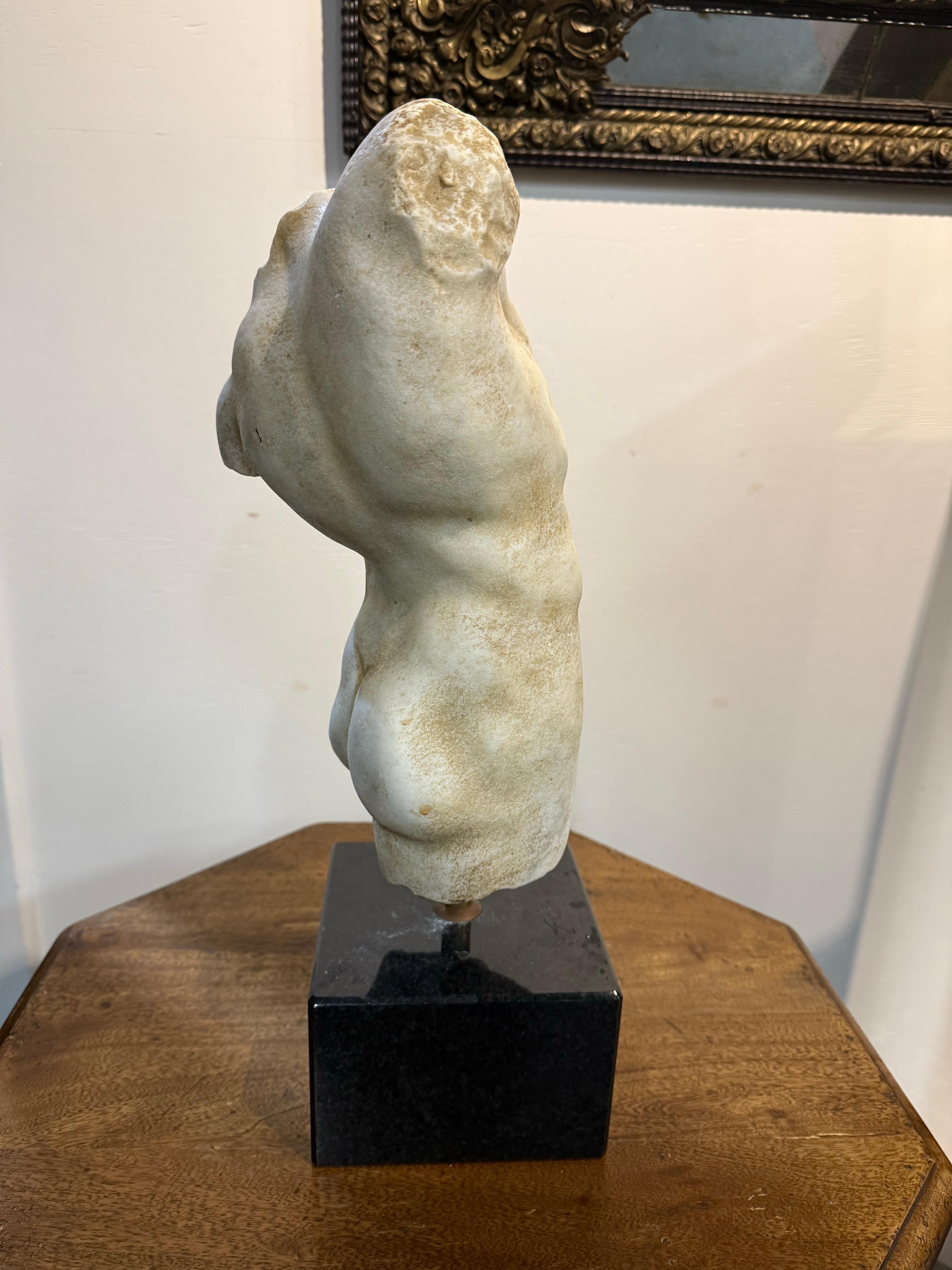 A Roman White Marble Statue of Dancing Satyr, 19th Century For Sale 1