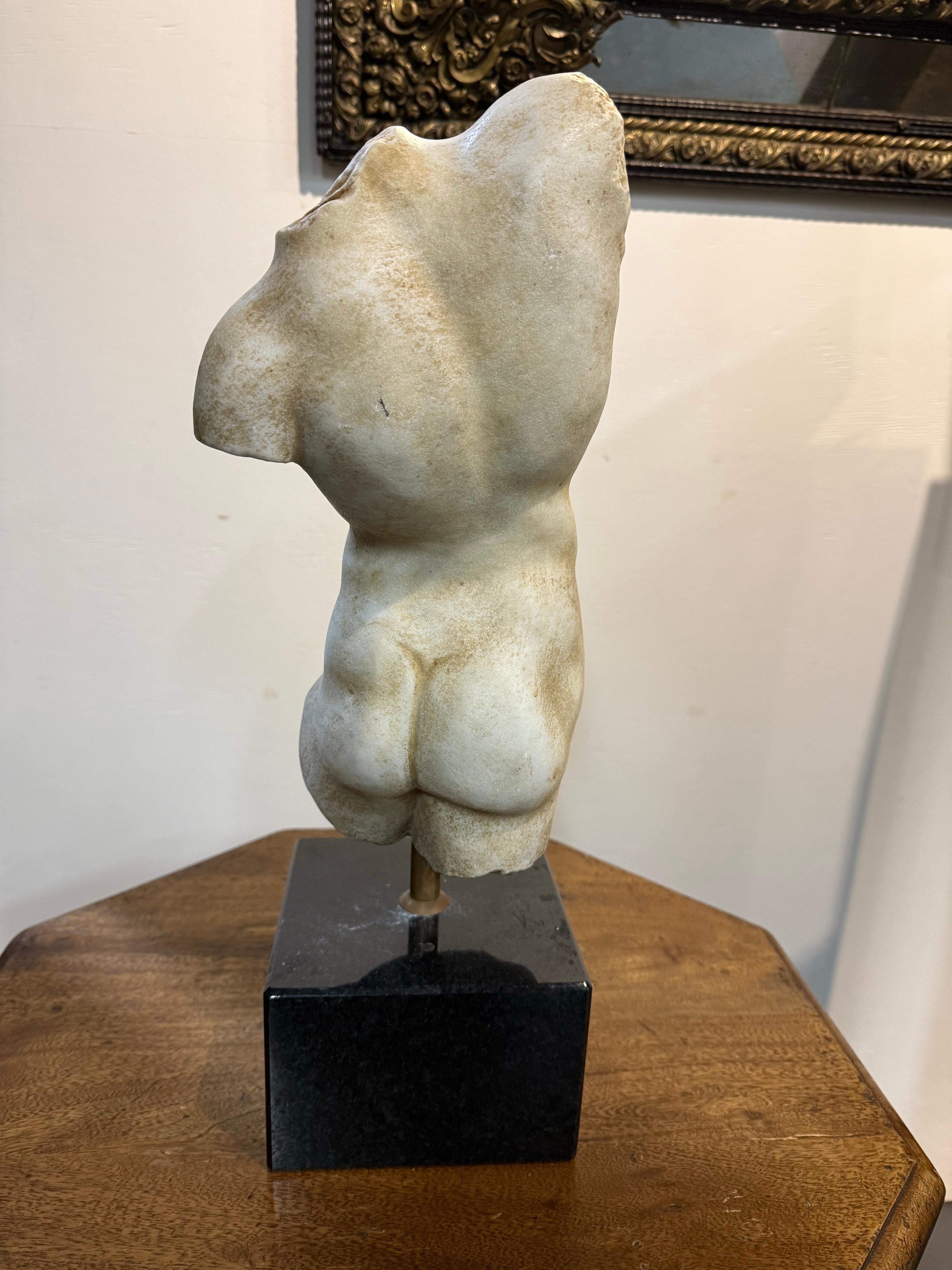 A Roman White Marble Statue of Dancing Satyr, 19th Century In Good Condition For Sale In ARMADALE, VIC
