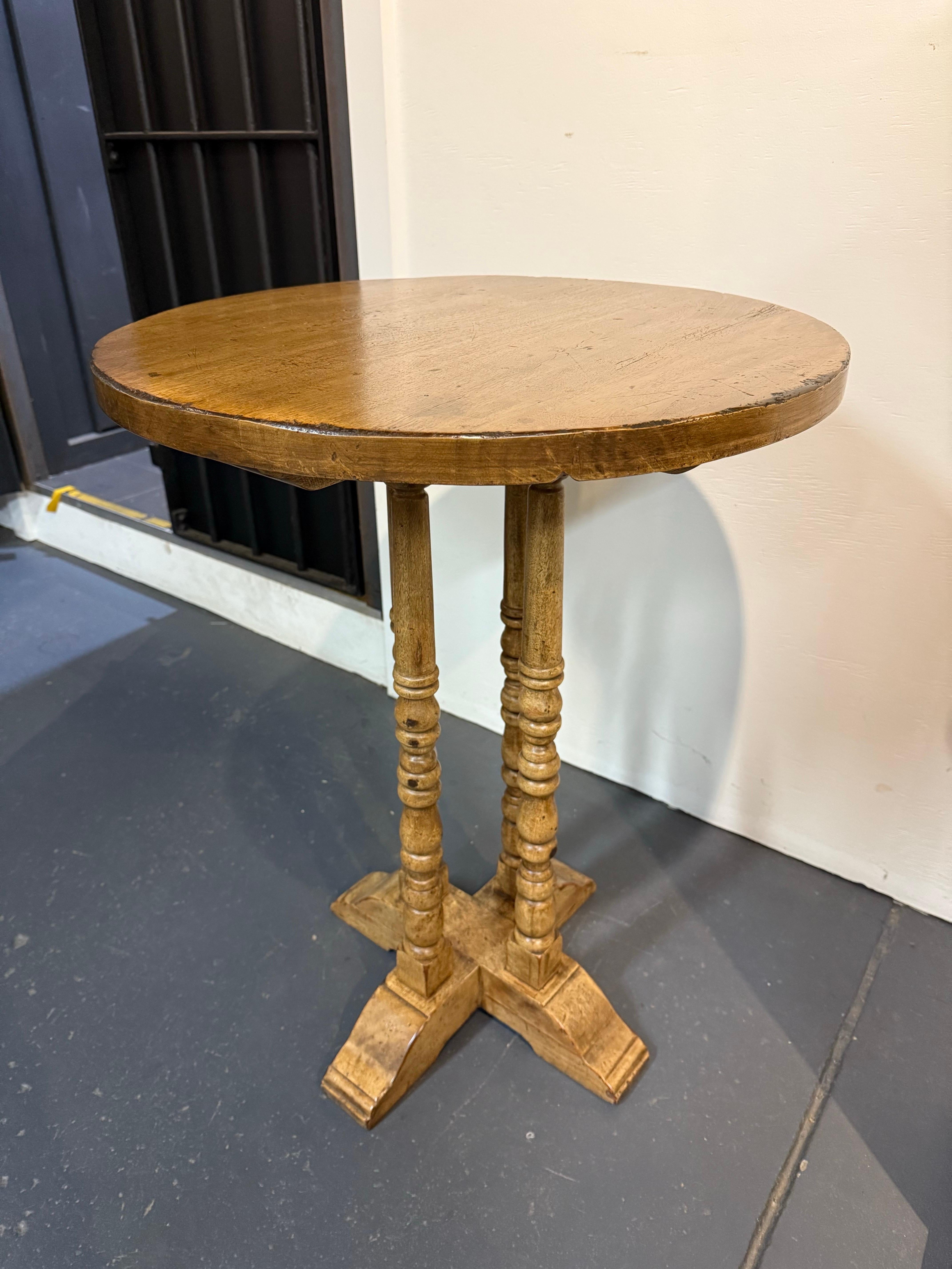 A Wooden Bobbin Leg Side Table For Sale 5