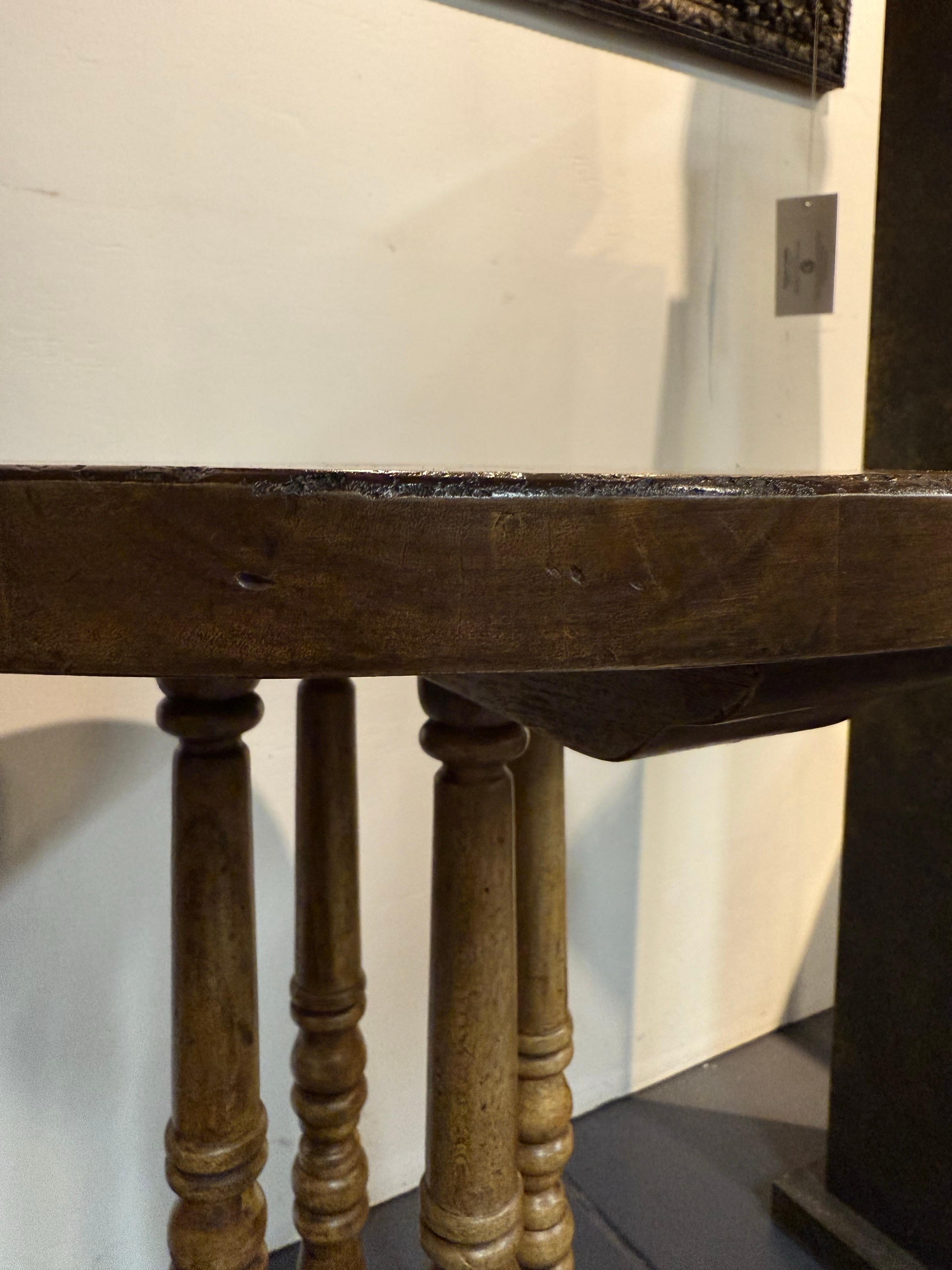A Wooden Bobbin Leg Side Table For Sale 1
