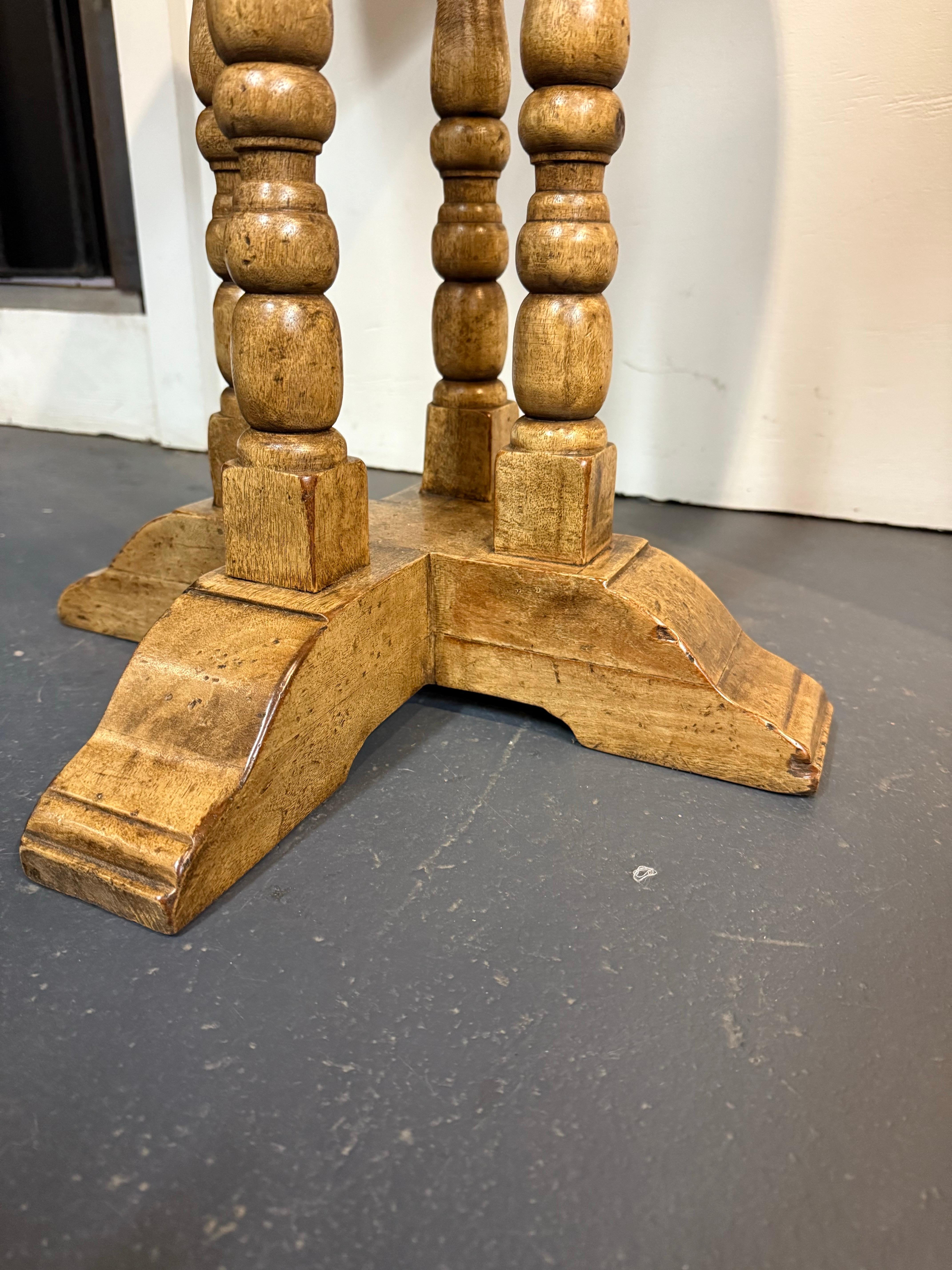A Wooden Bobbin Leg Side Table For Sale 3