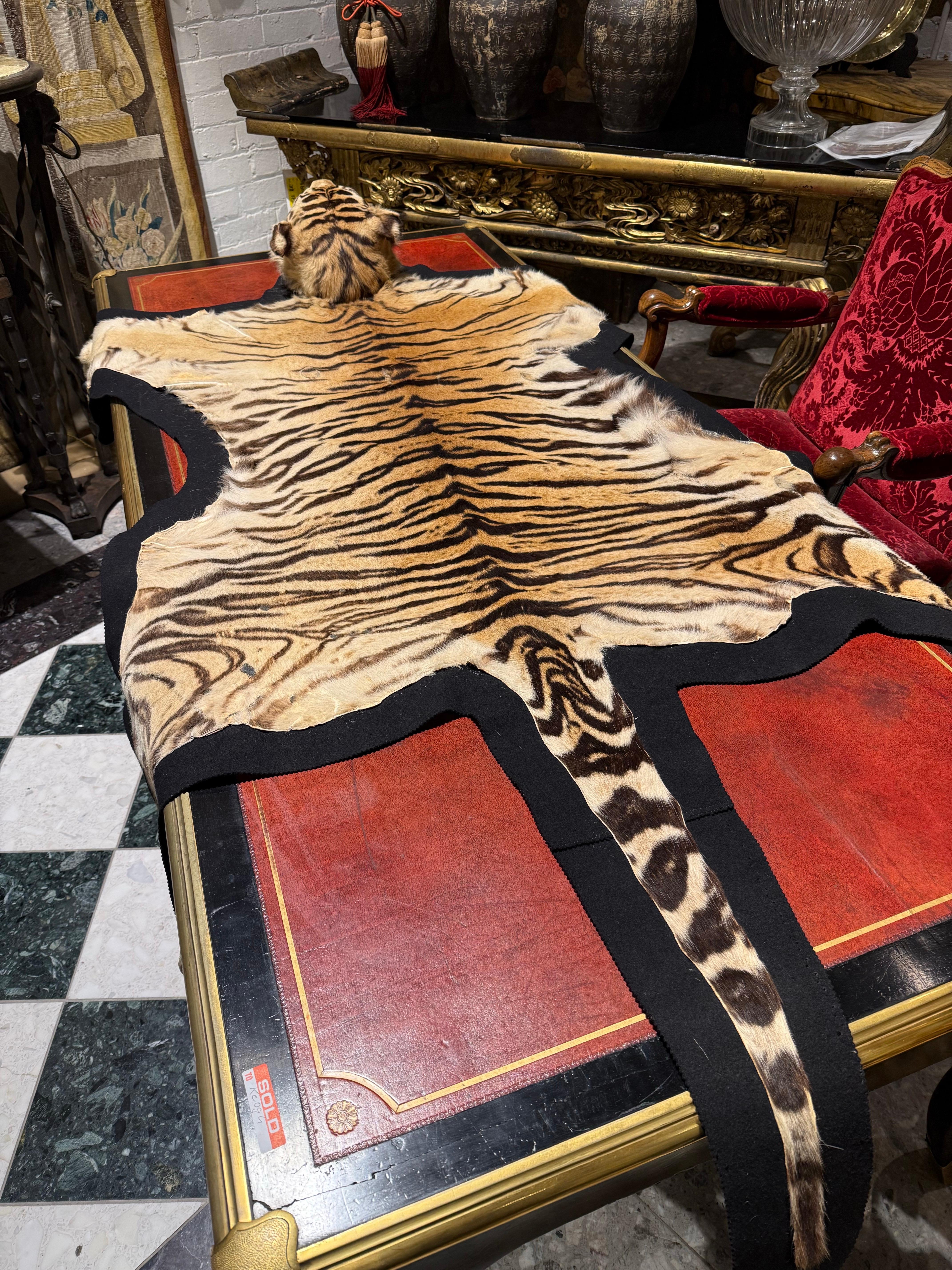 A Taxidermied Tiger Skin Rug, 20th Century For Sale 3